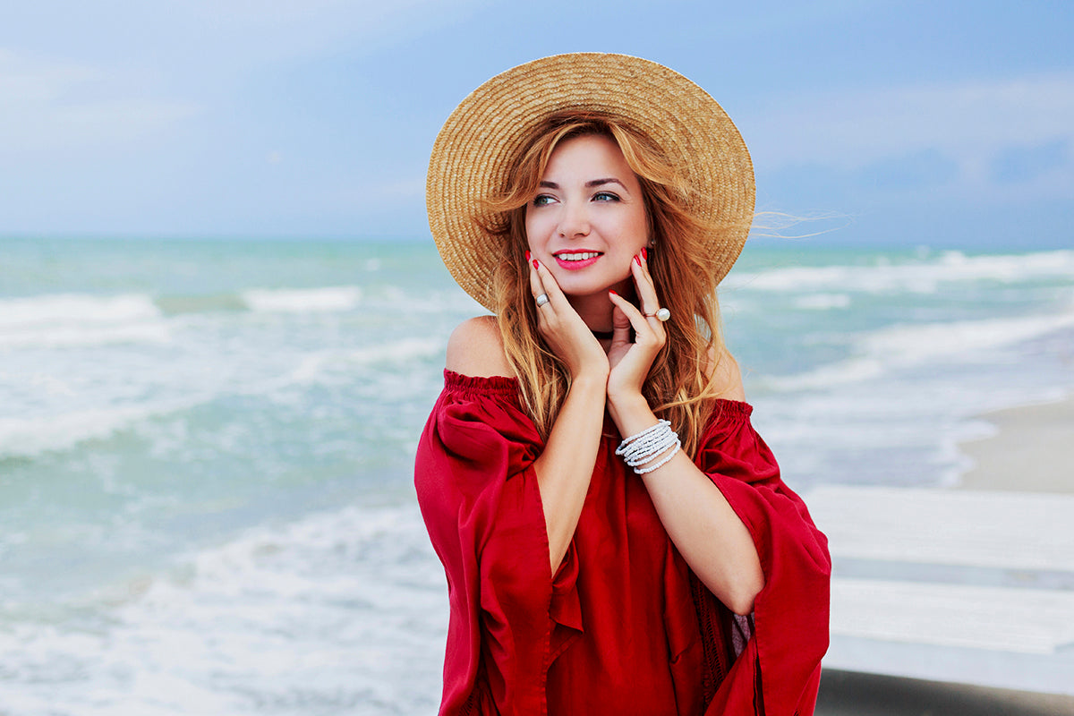 beach day makeup, beach skincare routine, what to wear to the beach