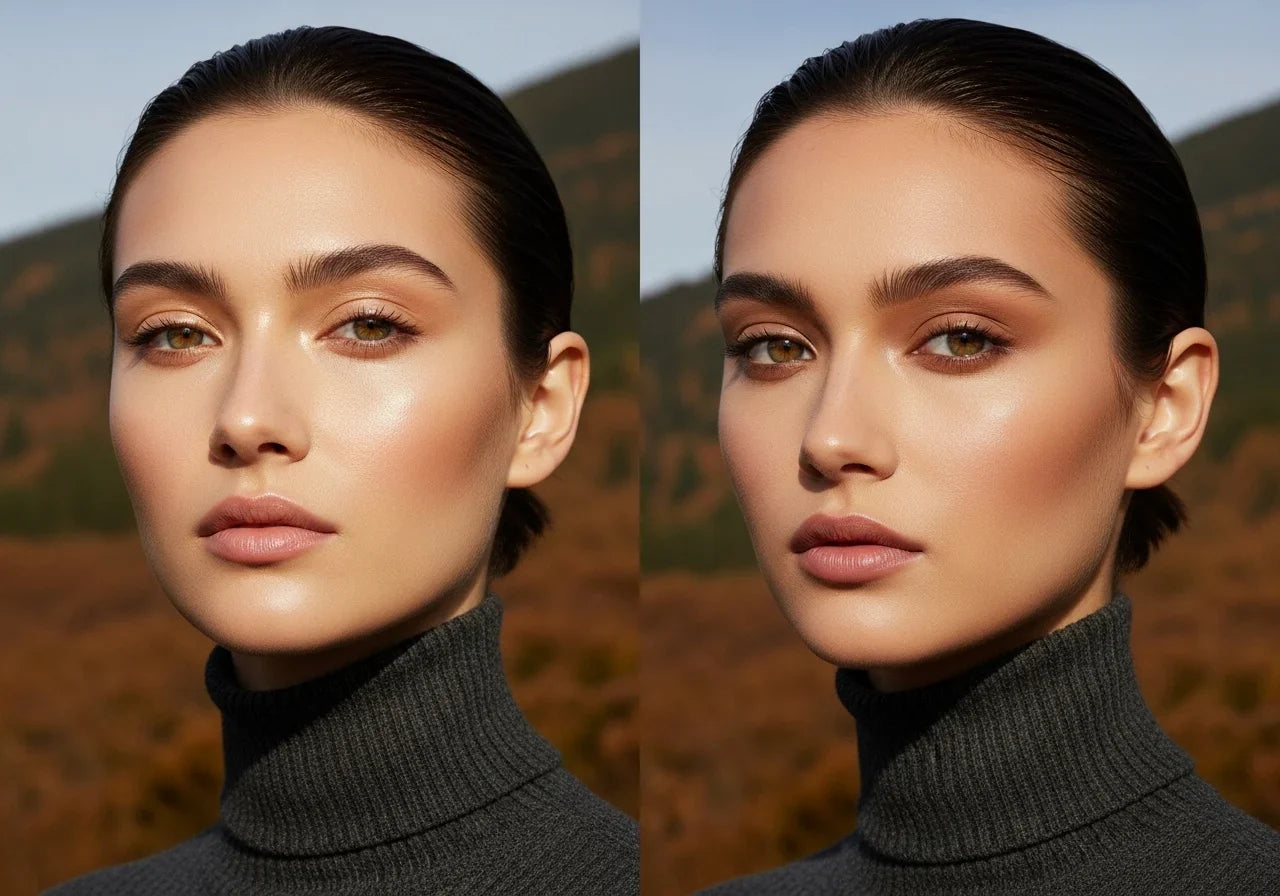 Fall 2025 makeup trends  Luminous makeup look