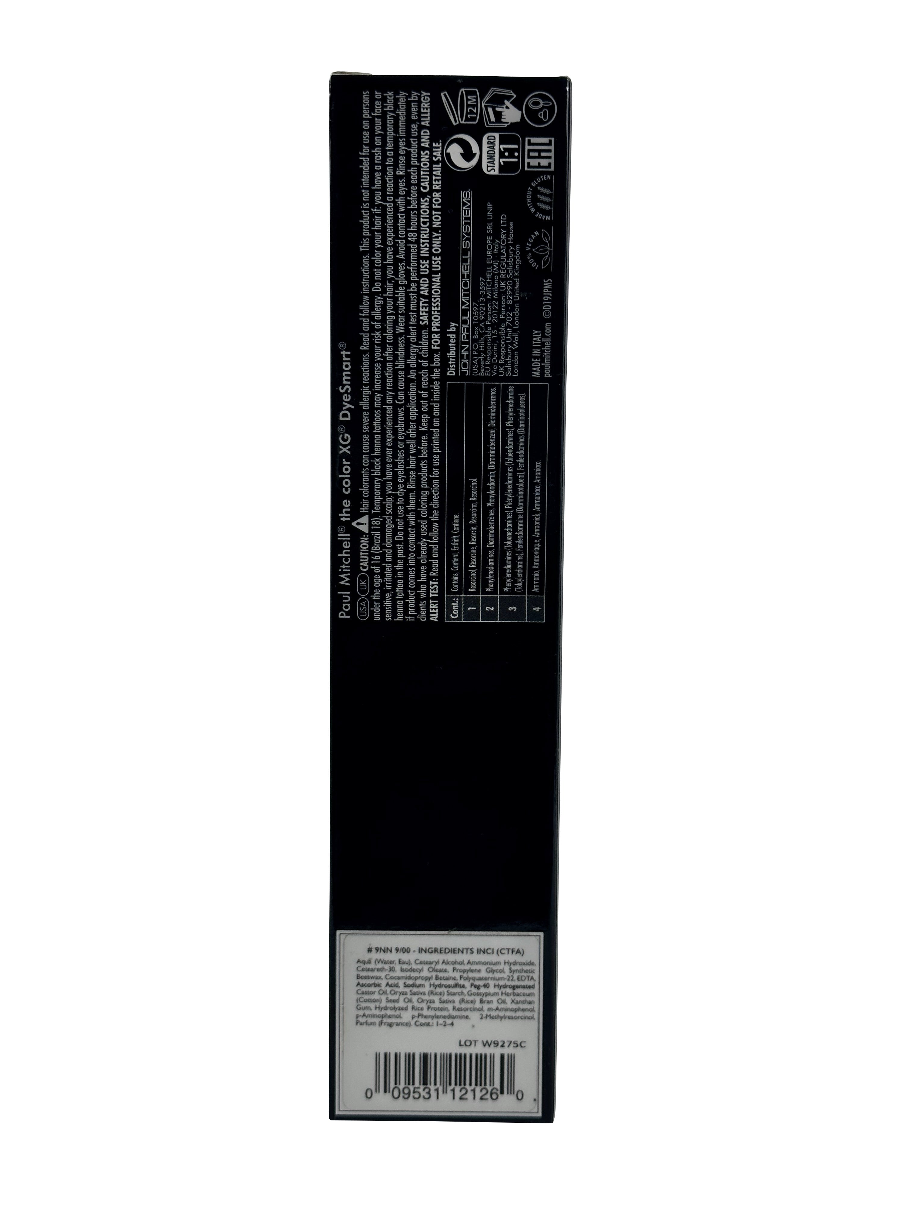 Paul Mitchell The Color XG 9NN 9/00 DyeSmart Permanent Hair Color 3 OZ