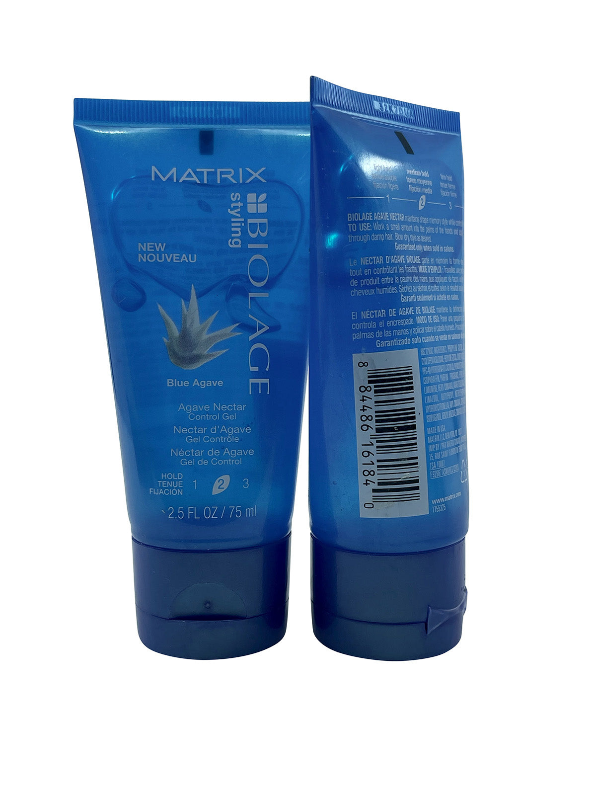 Matrix Biolage Blue Agave Nectar Control Gel Hold Level 2 2.5 OZ Set of 2