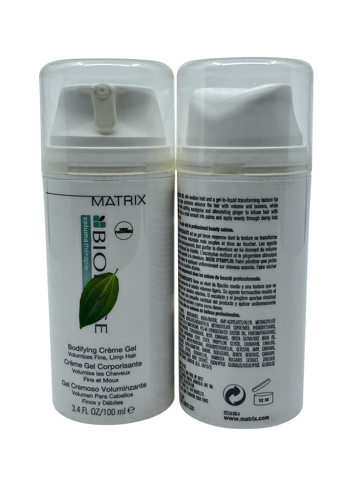Matrix Biolage Bodifying Cr�me Gel Fine & Limp Hair 3.4 OZ Set of 2