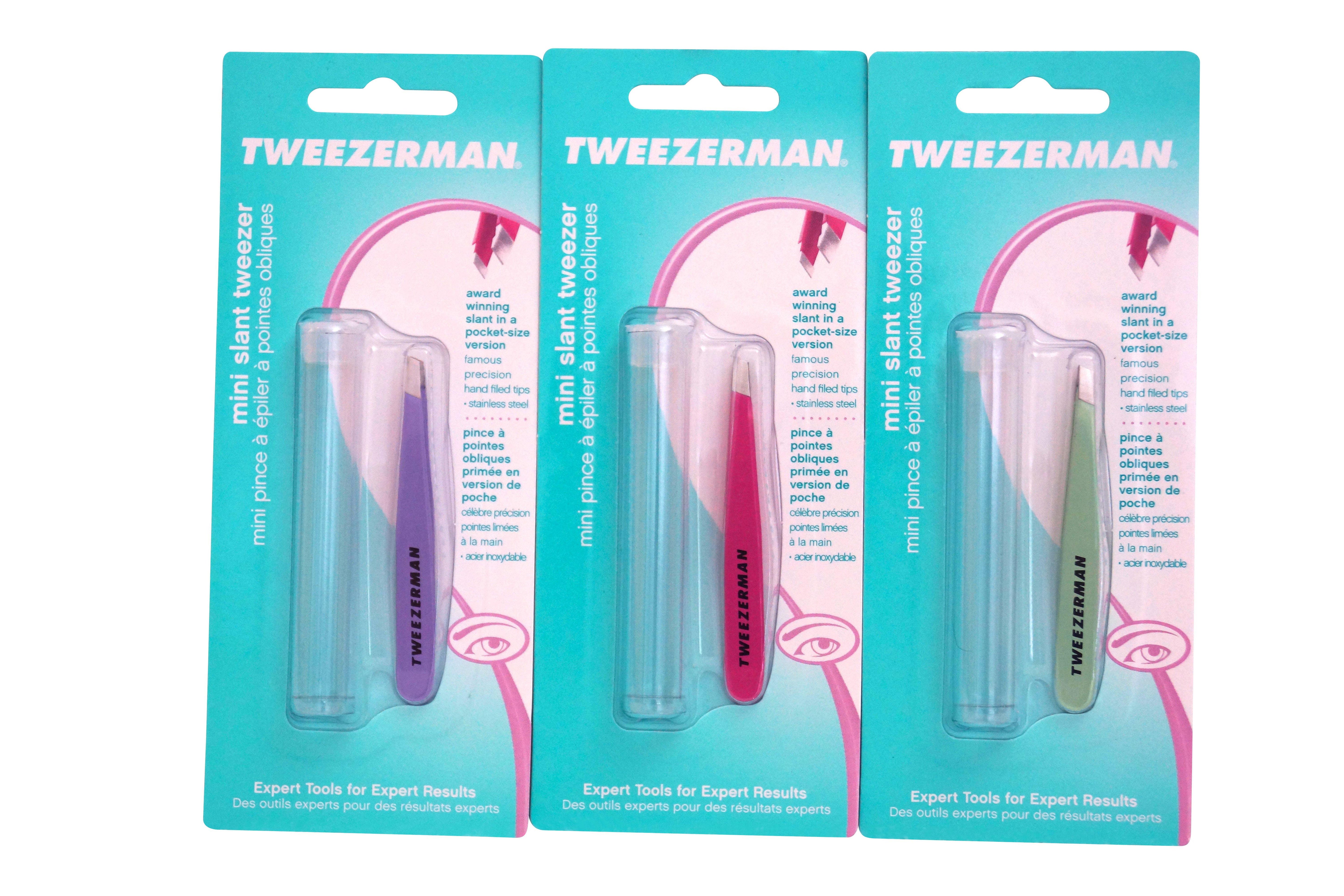 Tweezerman Mini Slant Tweezer Assorted Colors 1248-CR ONE TWEEZER OFFER