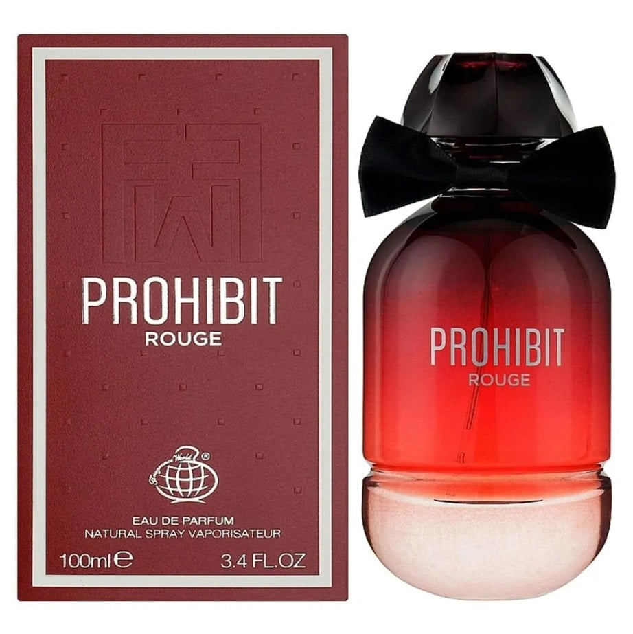 Prohibit Rouge by Fragrance World – EDP 3.4 fl oz / 100 ml