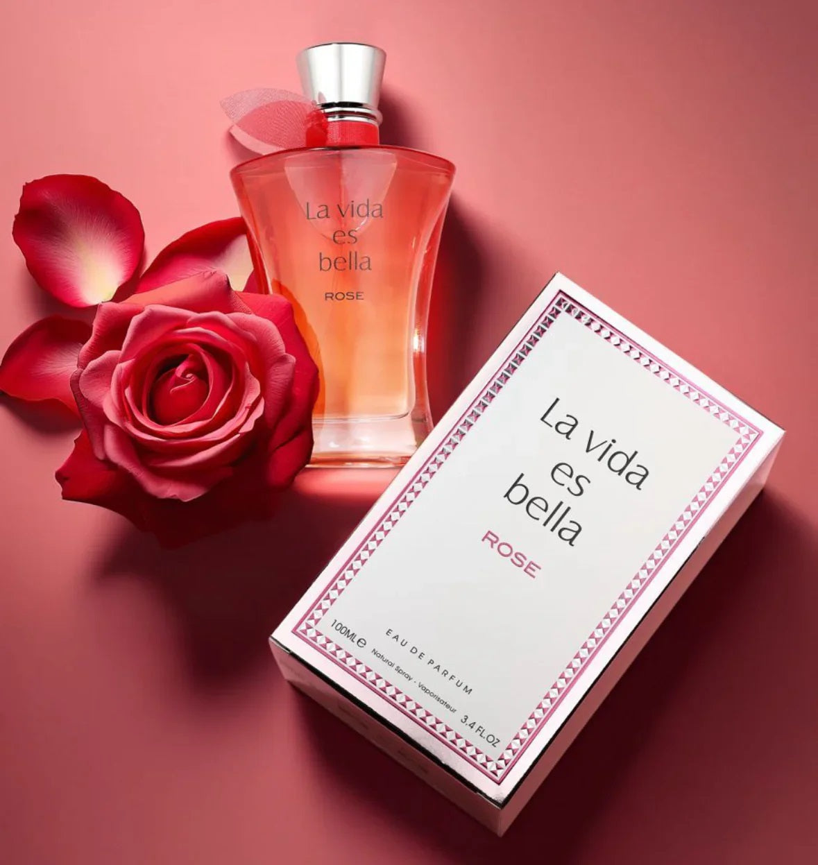 La Vida es Bella Rose by Fragrance World – EDP 3.4 fl oz / 100 ml