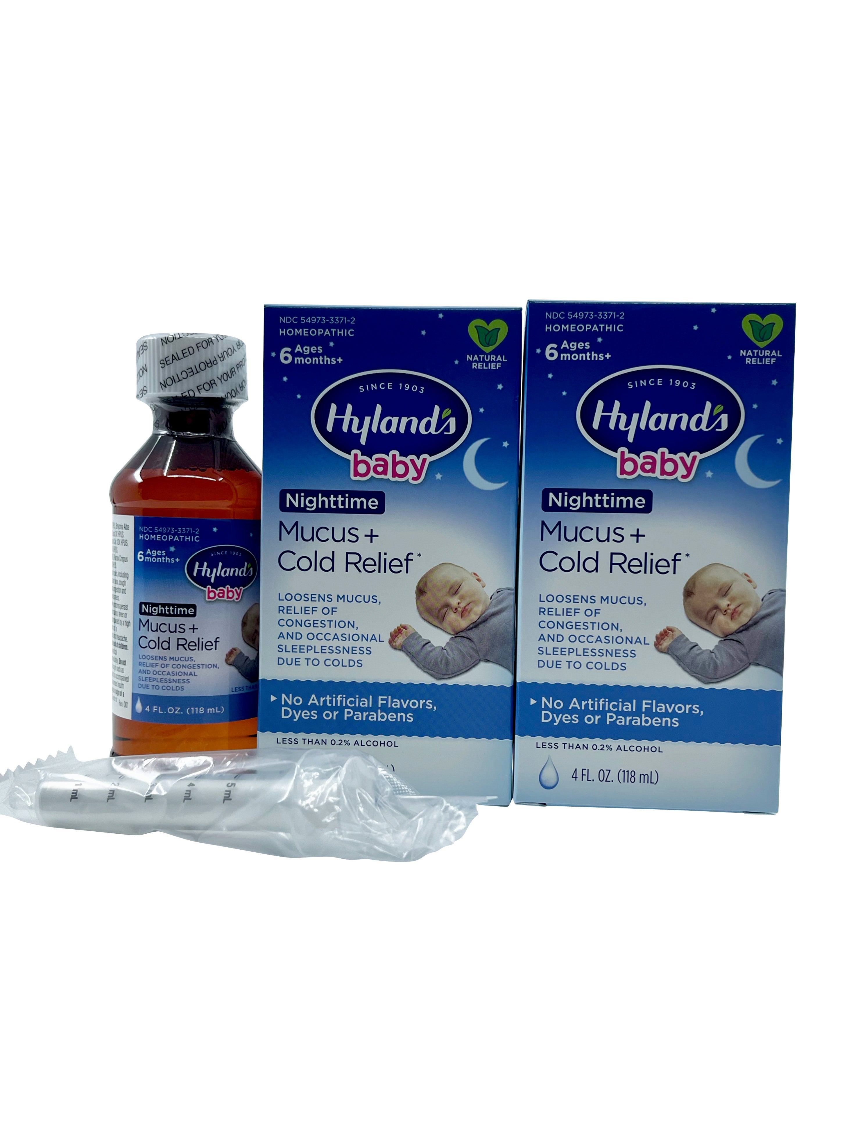 Hylands Baby Nighttime Mucus & Cold Relief 6 Months+ 4 OZ Set of 2