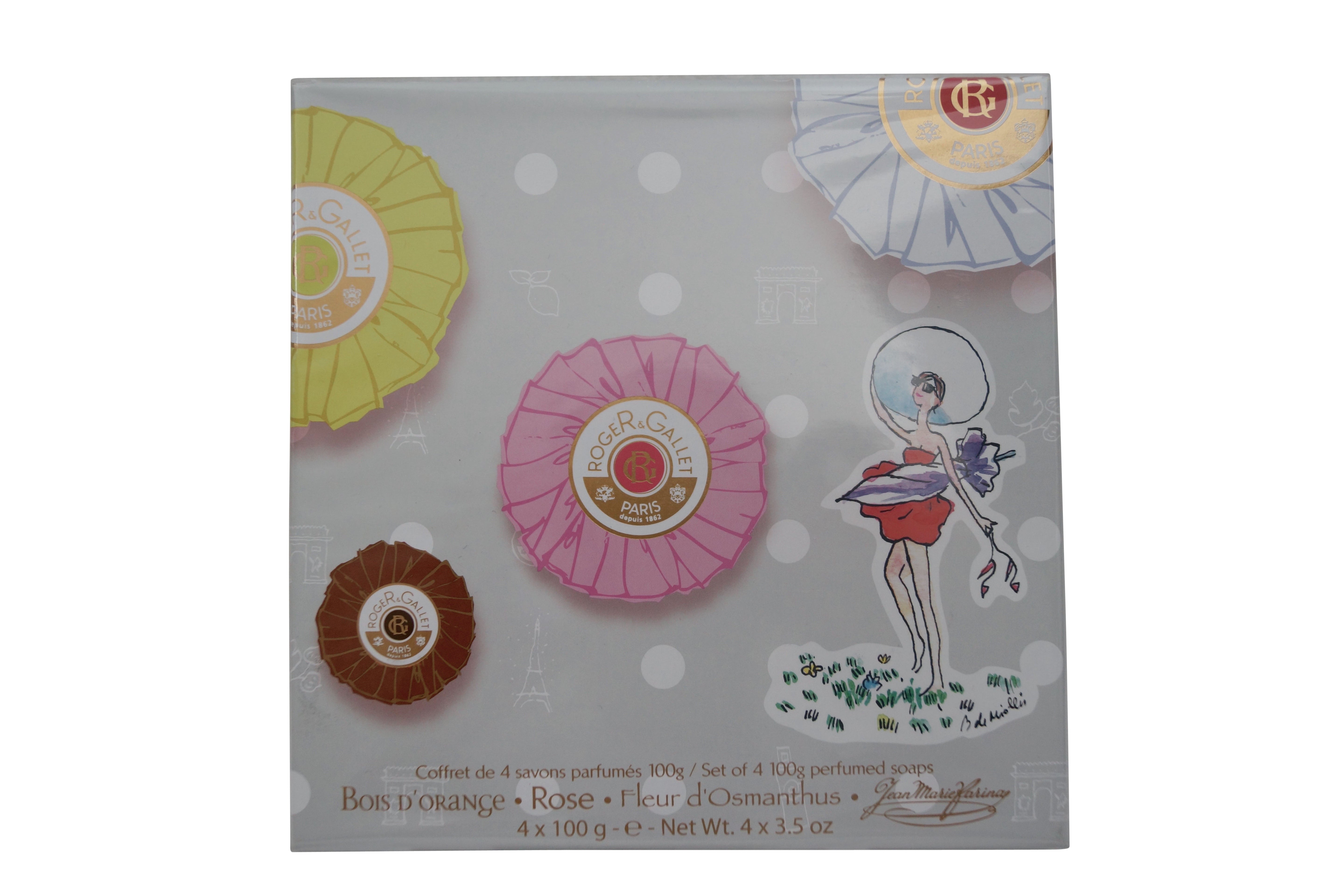 Roger & Gallet Variety Soap Gift Set, 4 x 3.5 oz.