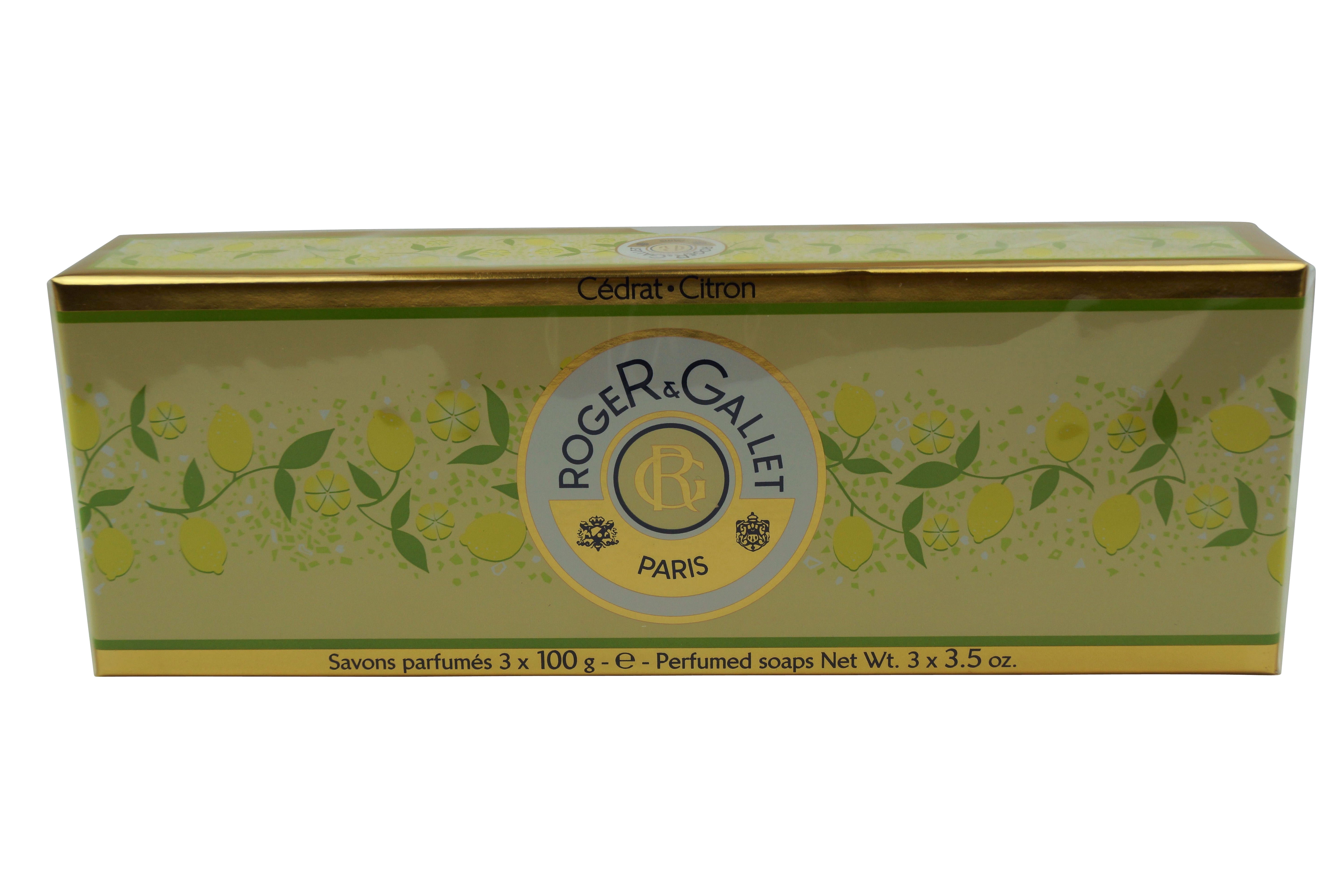 Roger & Gallet Citron Perfumed Soap 3 bars 3.5 oz each