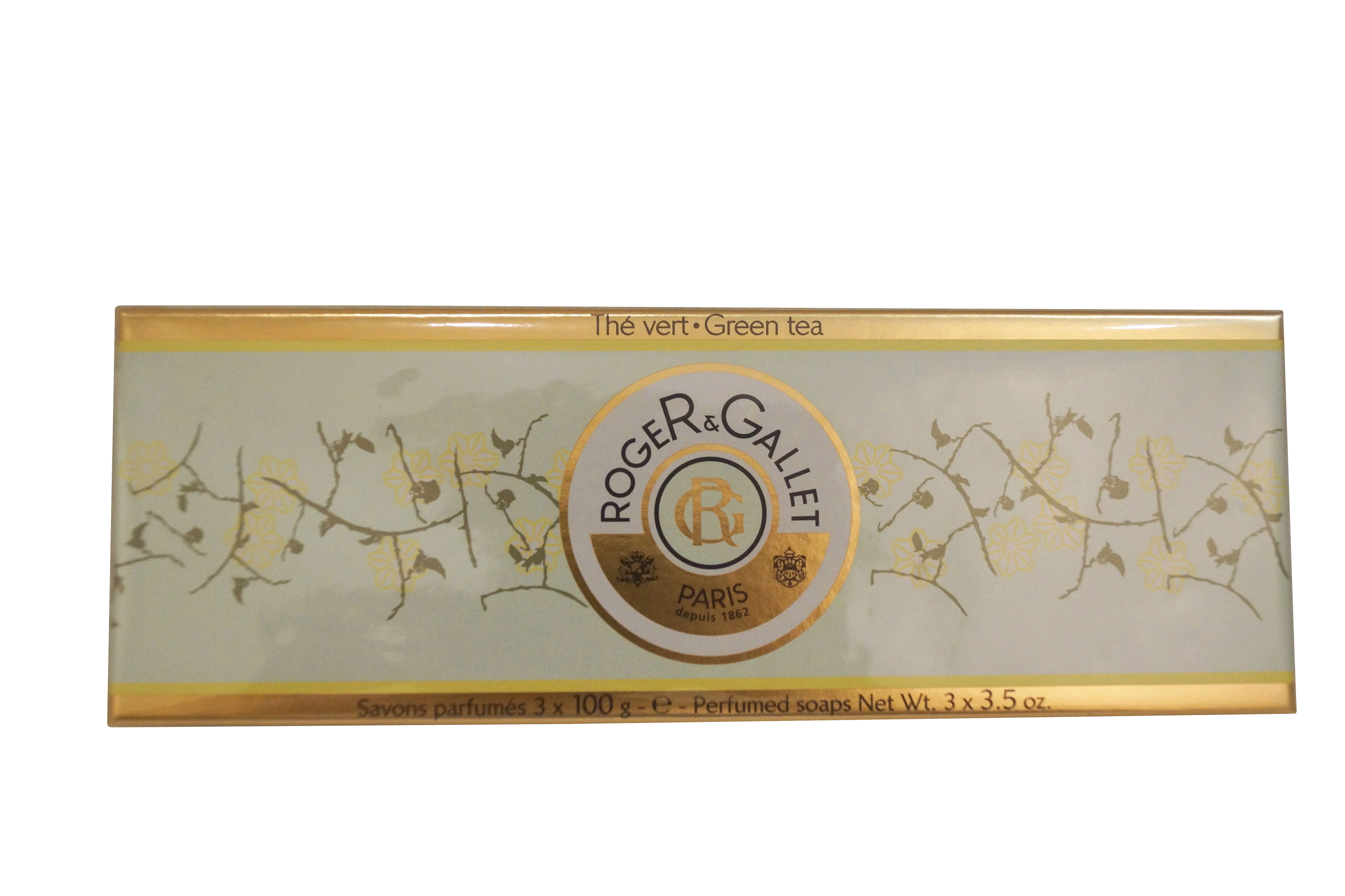 Roger & Gallet Green Tea Perfumed Soap 3 x 3.5 oz