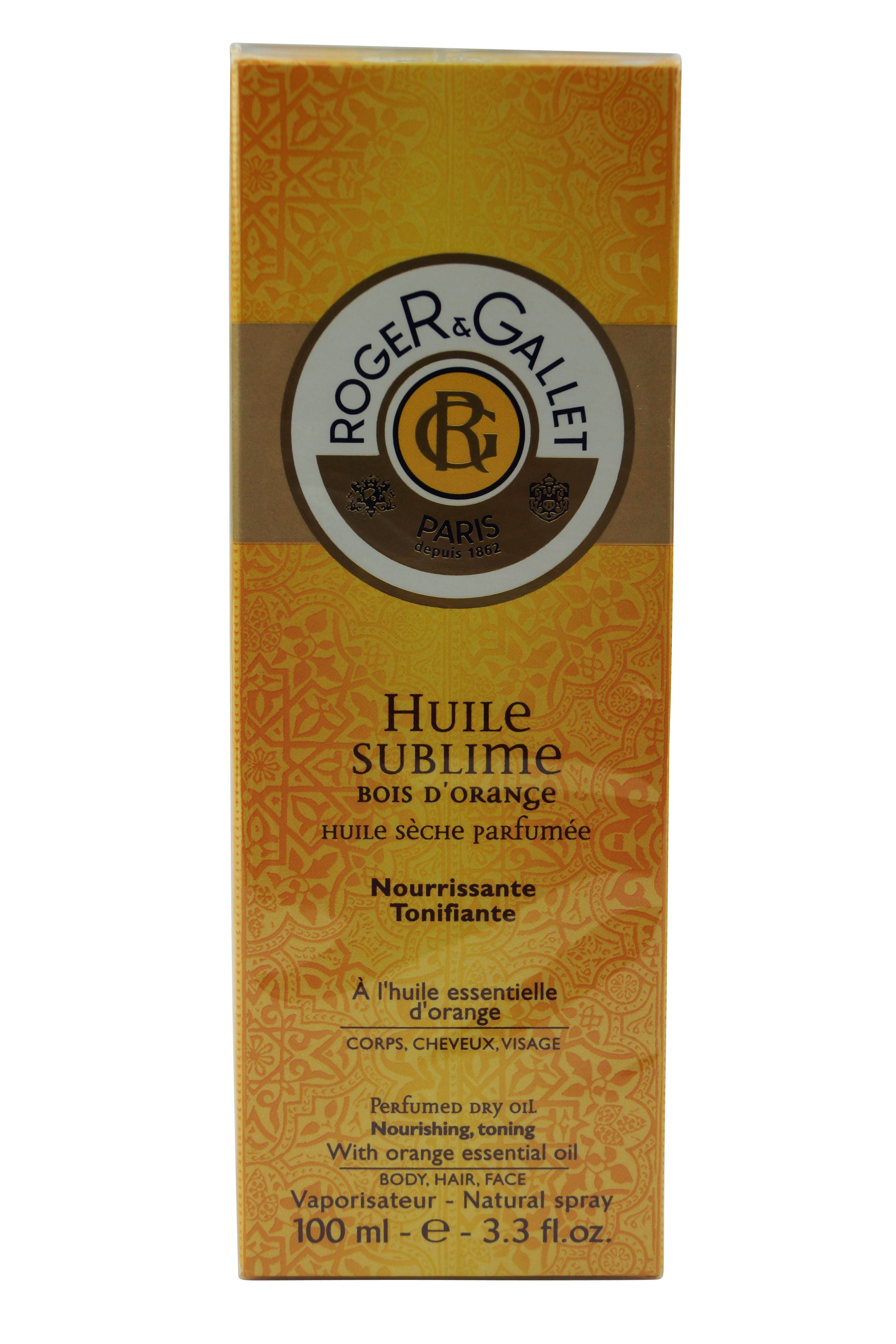 Roger & Gallet Huile Sublime Bois D'orange 100 ml 3.3 oz