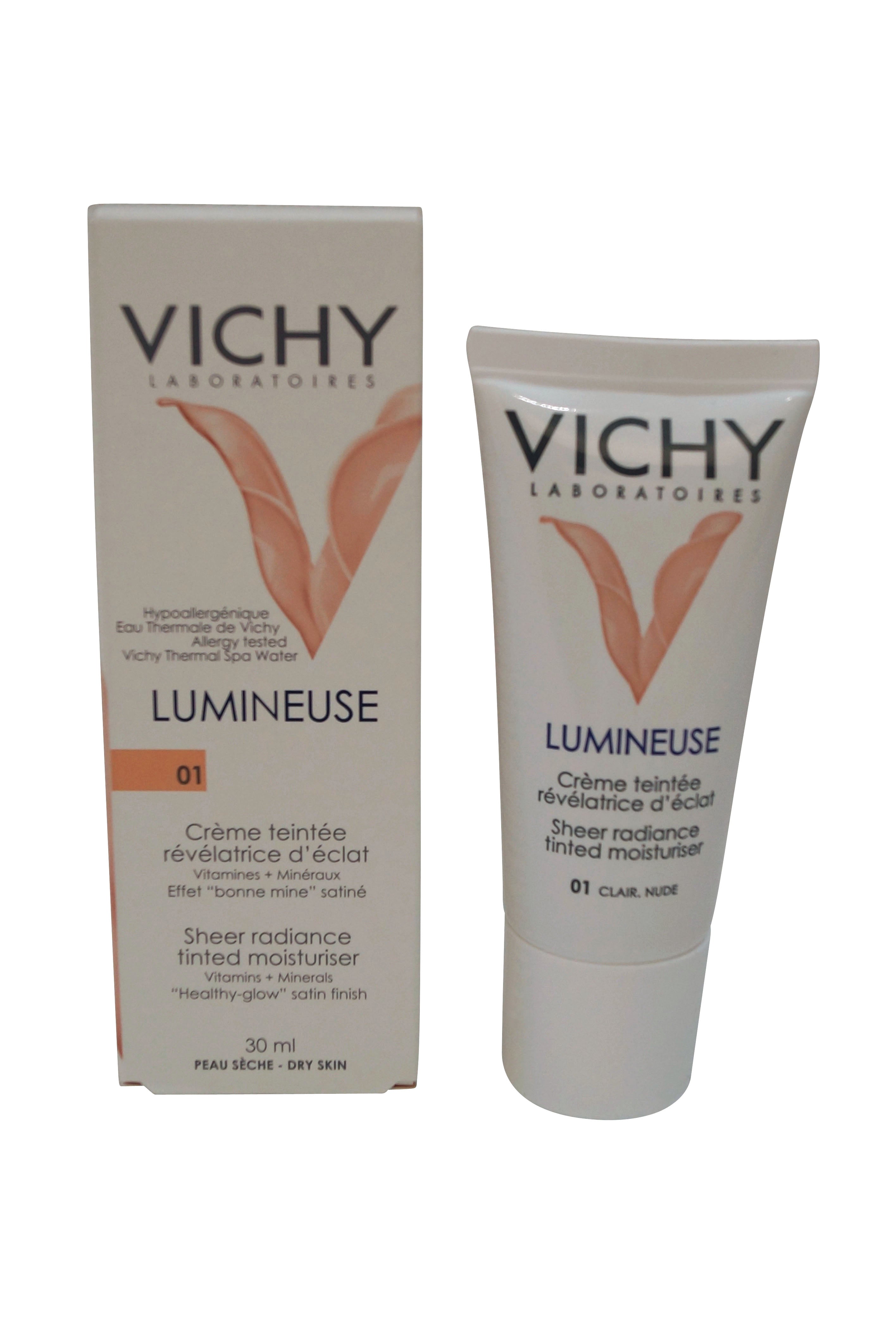 Vichy Lumineuse Sheer Radiance Tinted Moisturiser 01 Nude Dry Skin 30 ml