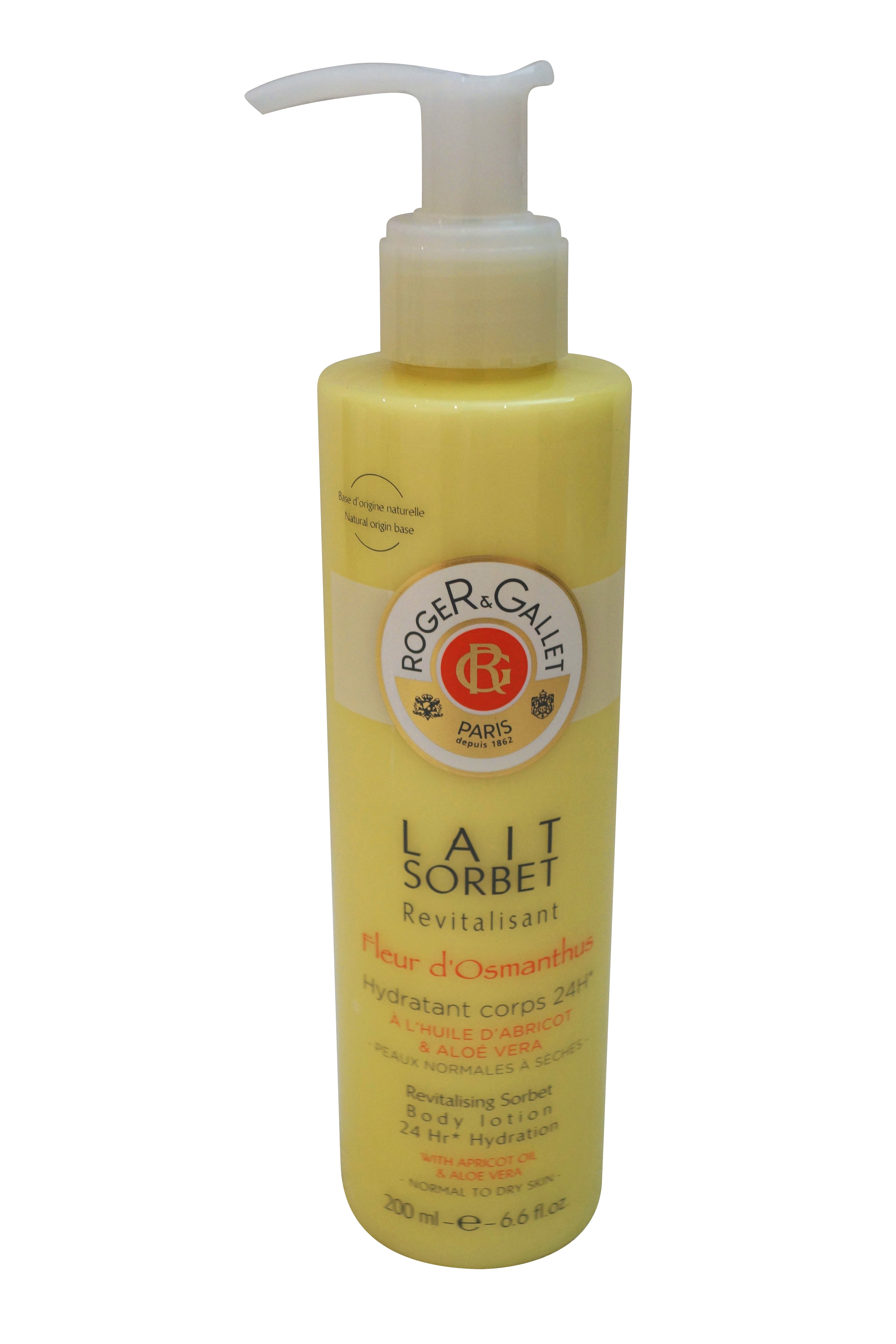 Roger & Gallet Lait Revitalizing Sorbet Fleur d'Osmanthus 24 Hour Hydrating Body Lotion 6.6 oz