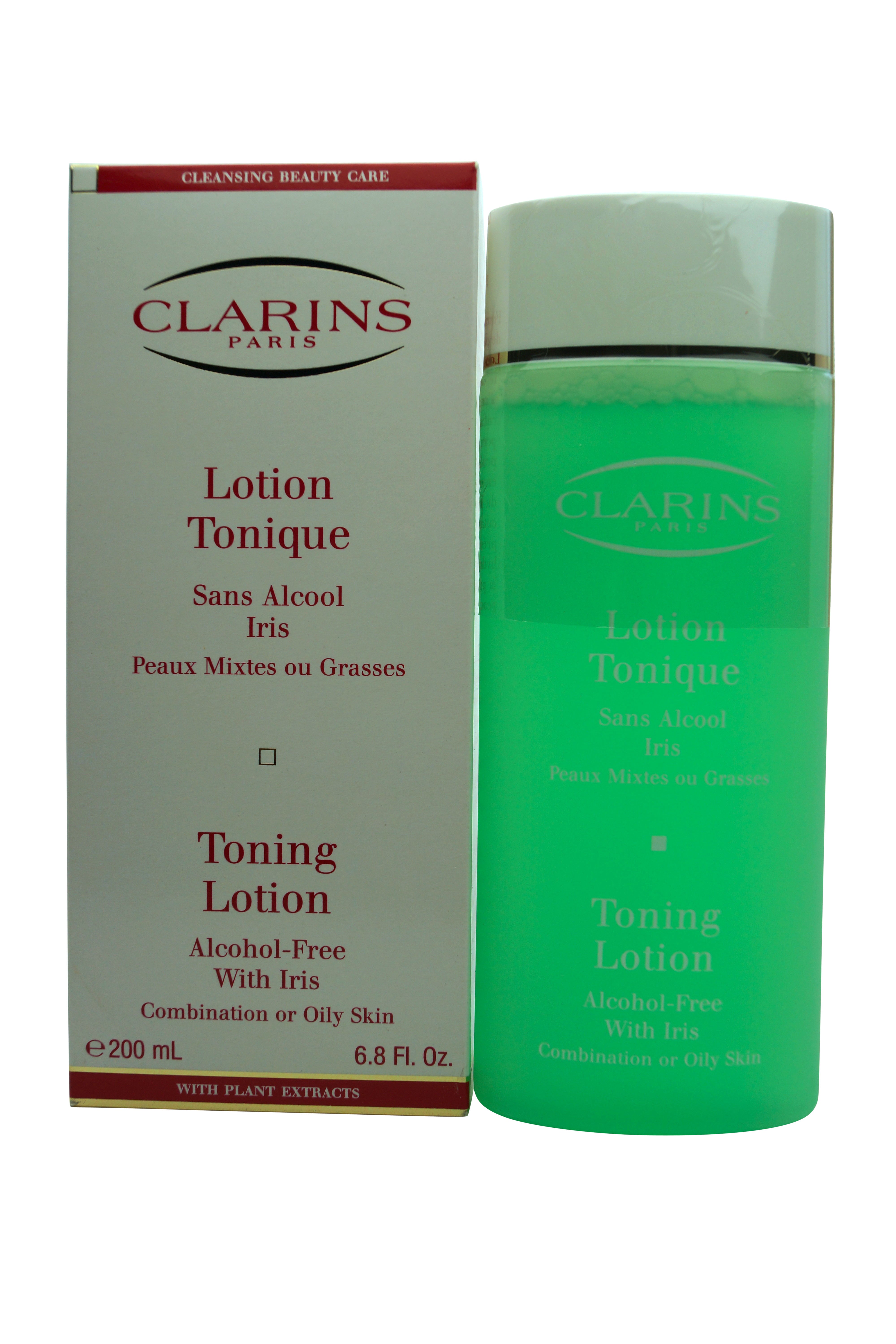 Clarins Toning Lotion Alcohol Free with Iris Oily to Combination Skin 6.8-Ounce