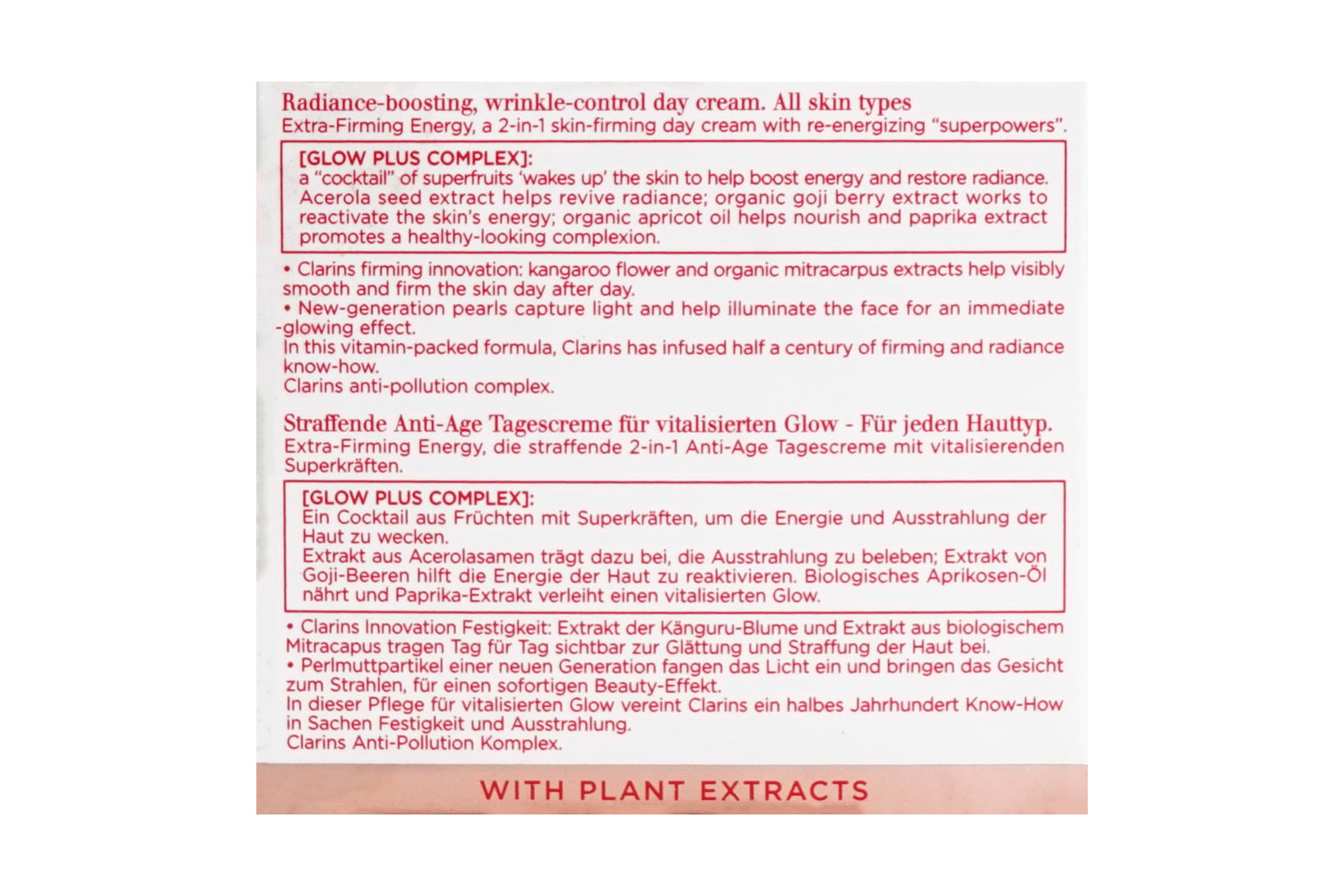 Clarins Extra Firming Energy Radiance Boosting Moisturizer 1.7 OZ