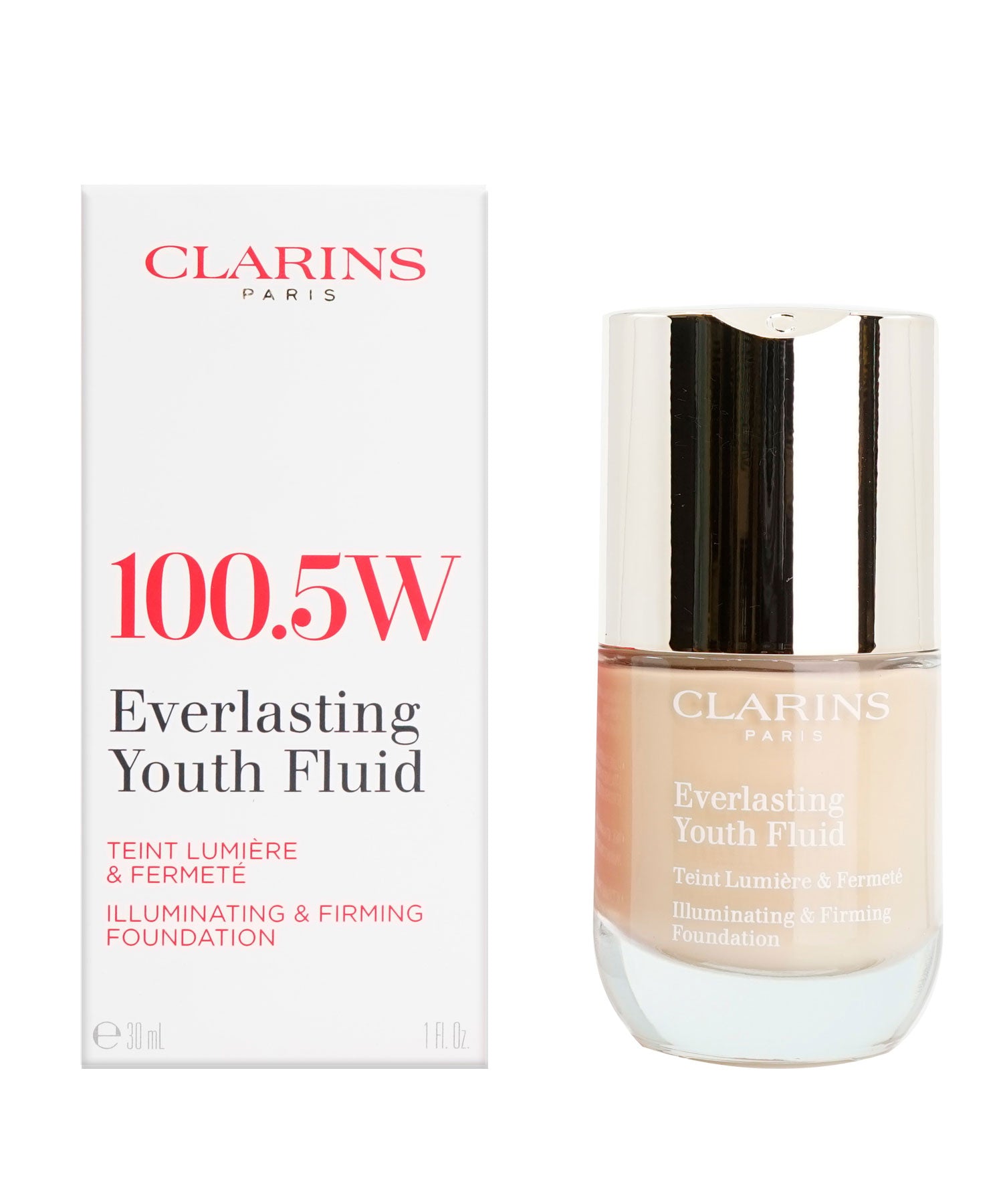 Clarins Everlasting Youth Fluid Illuminating & Firming Foundation 1 OZ - CHOOSE YOUR SHADE