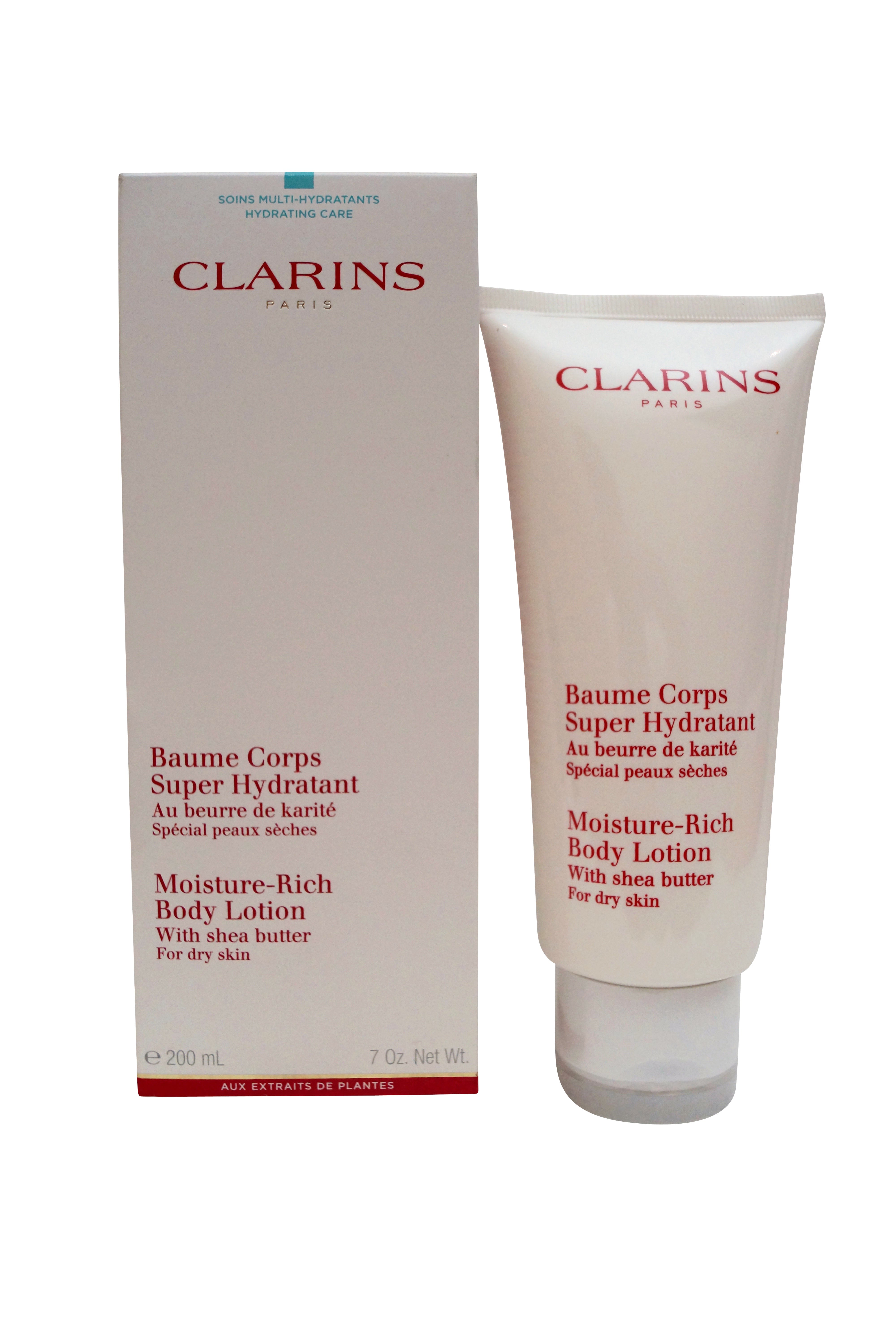 Clarins Moisture-Rich Body Lotion with Shea Butter for Dry Skin 7 oz