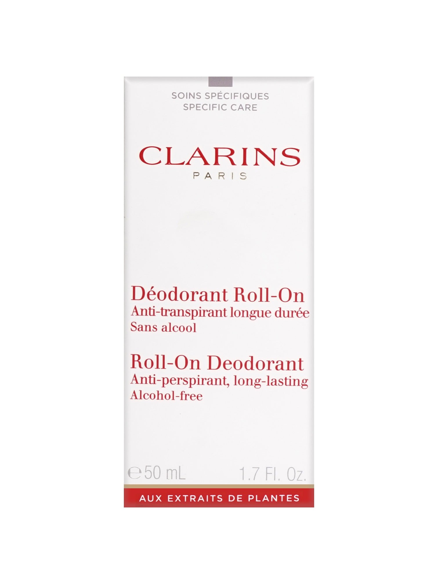 Clarins Roll On Deodorant Anti Perspirant Alcohol Free 1.7 OZ