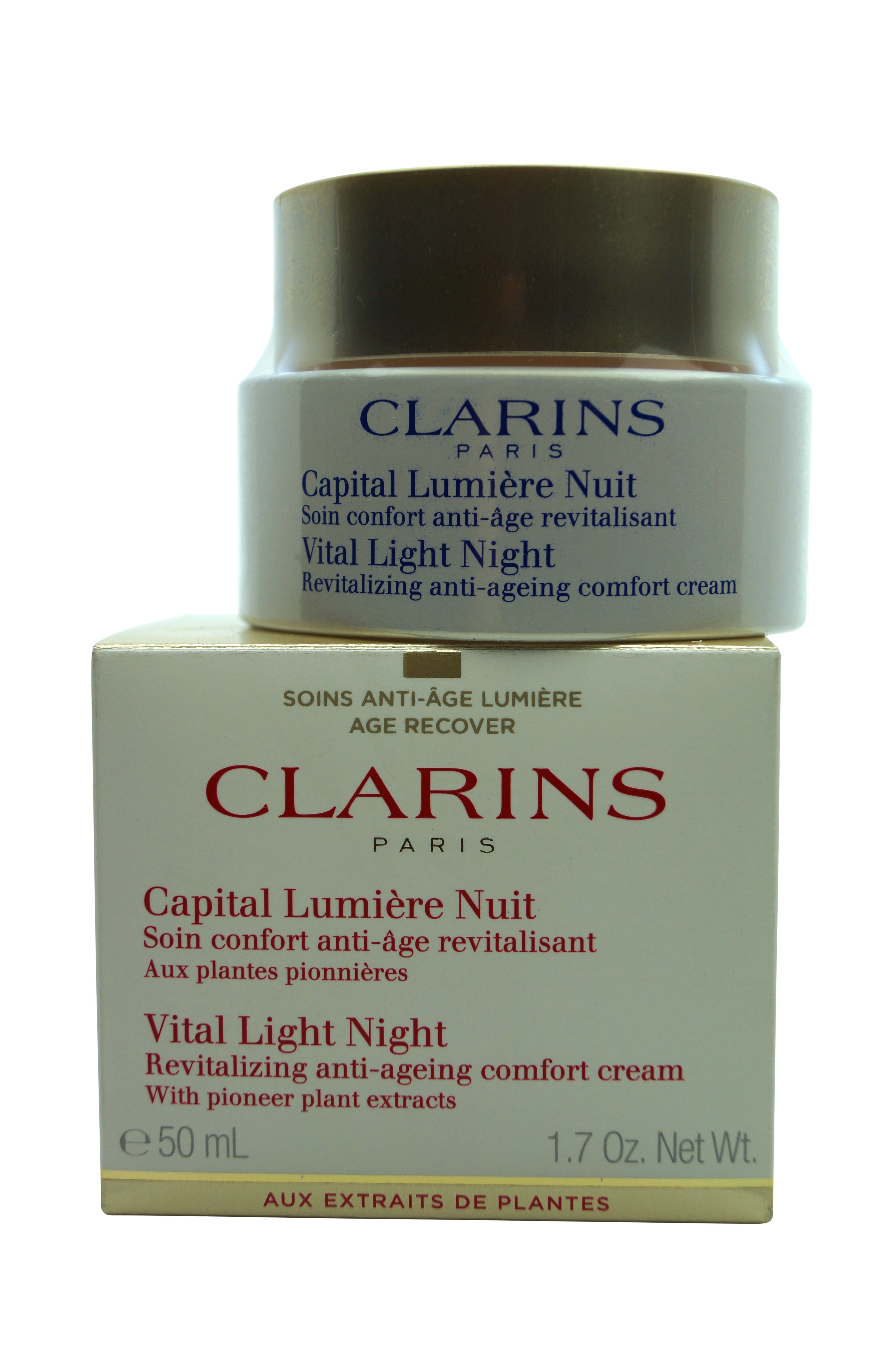Clarins Vital Light Night Revitalizing Anti Ageing Comfort Cream 1.7 oz 50 ml