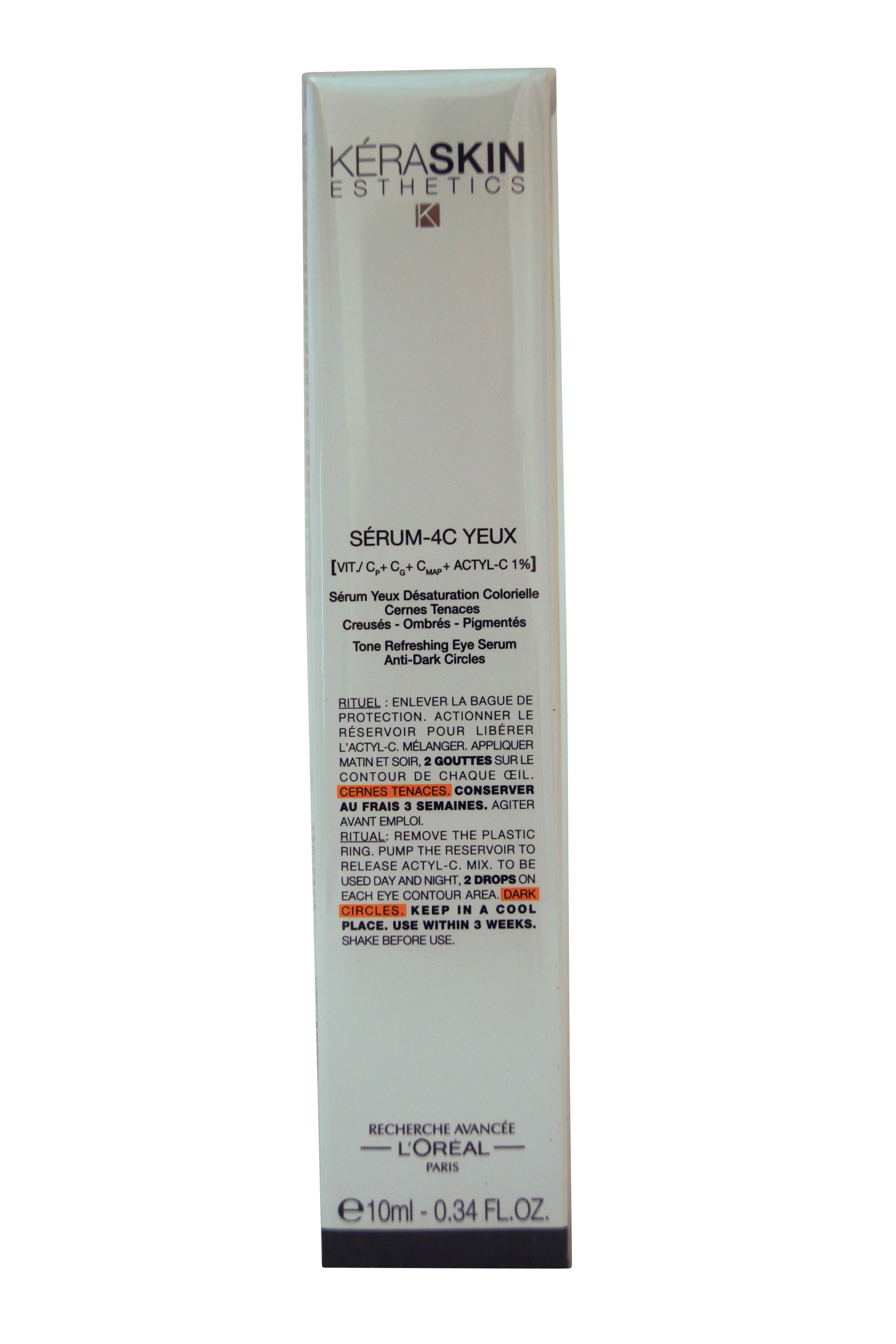 Keraskin Esthetics Serum-4C Tone Refreshing Eye Serum Anti-Dark Circles 34 oz