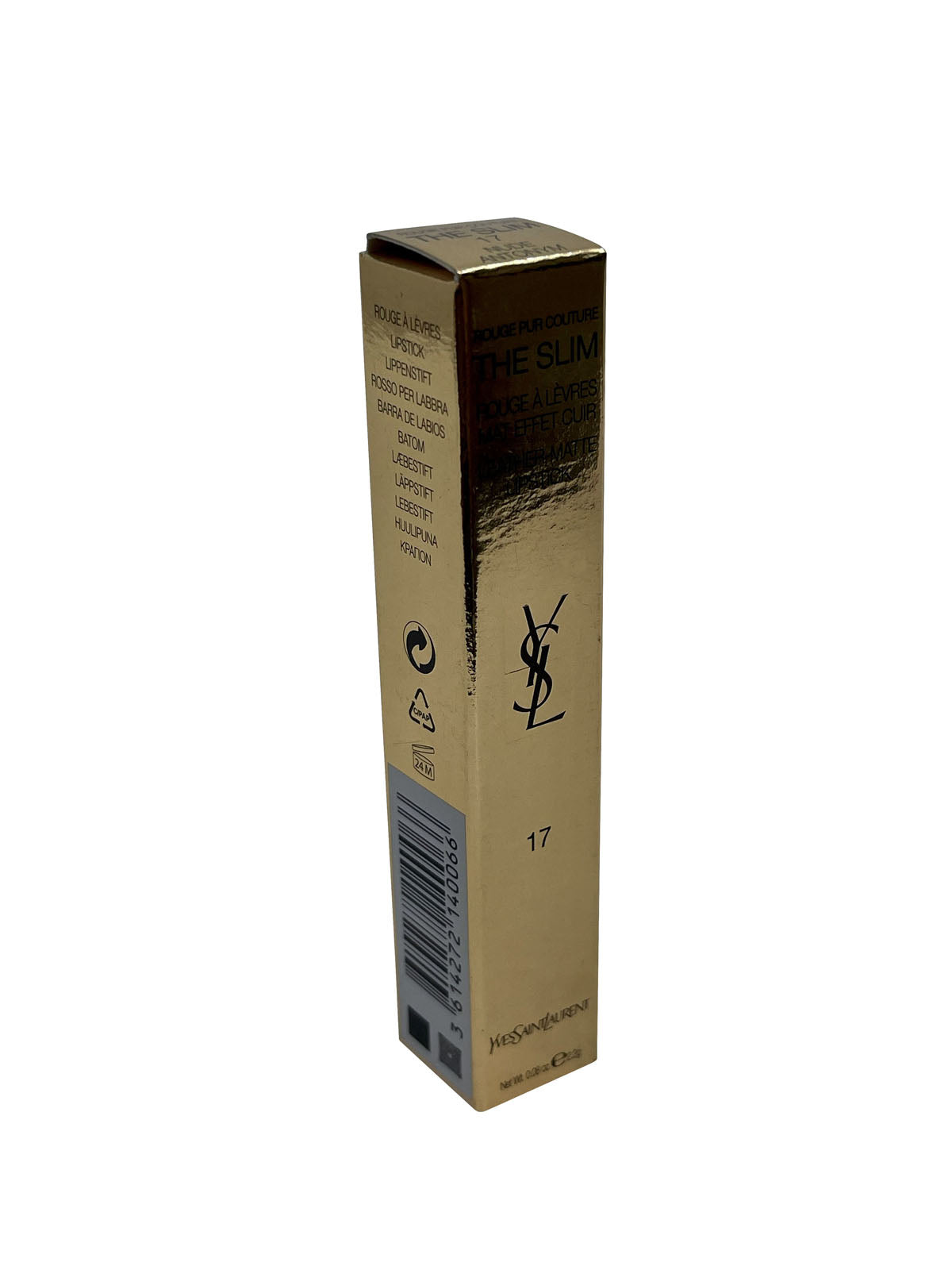 Yves Saint Laurent Rouge Pur Couture Slim Leather Matte Lipstick #17 Nude Antonym 0.08 OZ