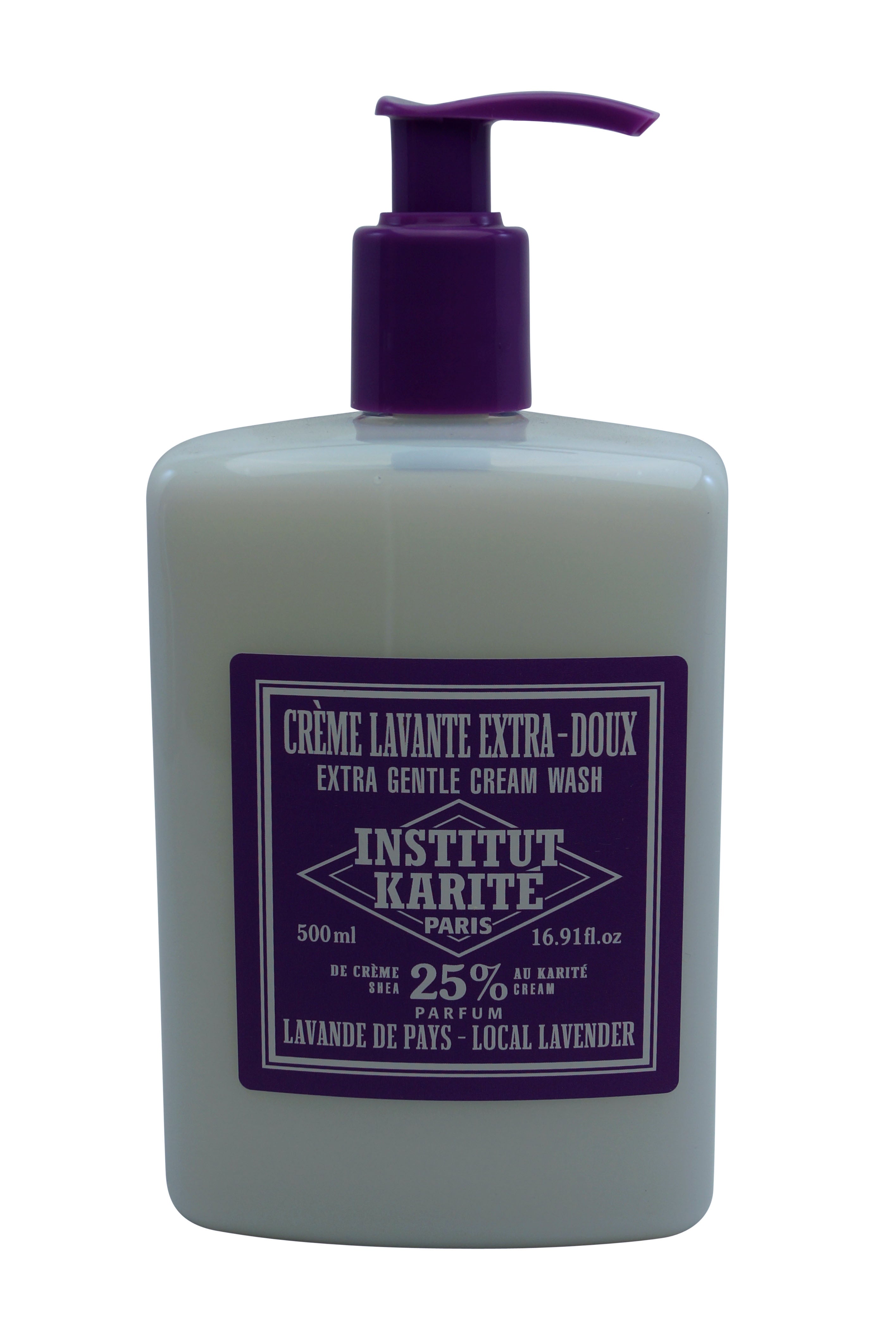 Institut Karite Paris Extra Gentle Cream Wash 25% Shea Butter 16.91 oz Lavender