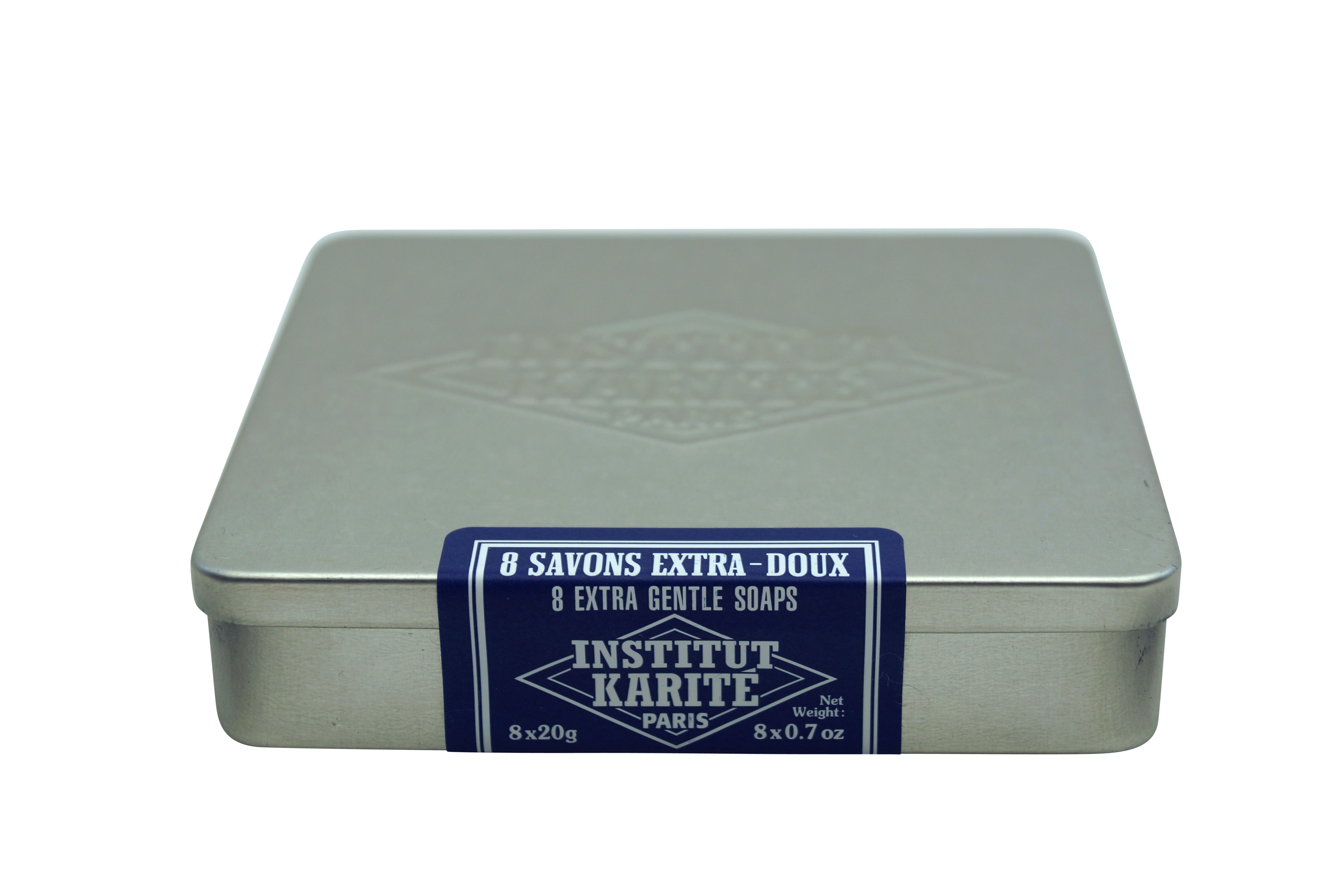Institut Karite Paris Metal Tin 8 Extra Gentle Guest Soaps Milk Cream Fragrance