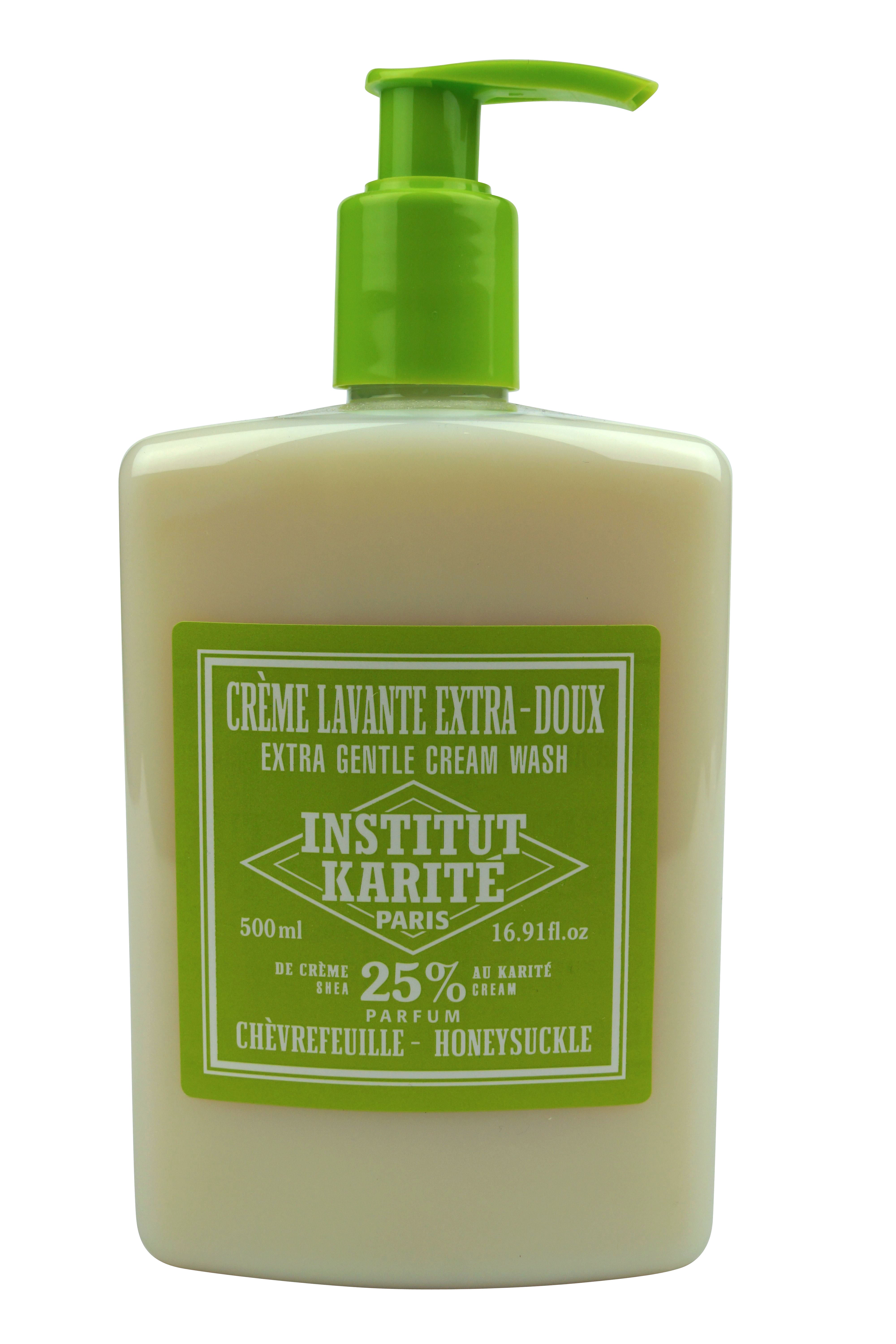 Institut Karite Paris Extra Gentle Cream Wash 25% Shea Butter Honeysuckle 16.9