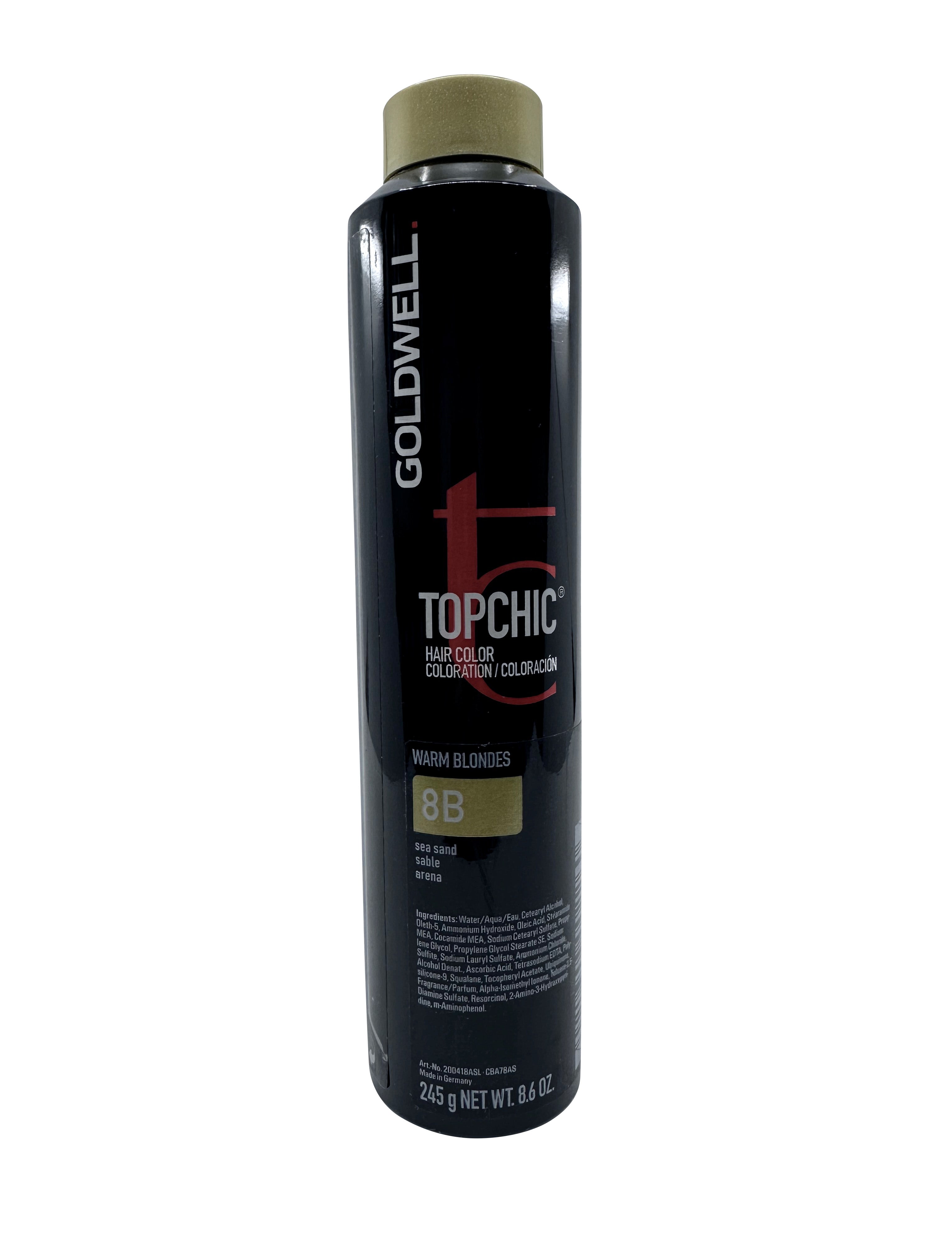 Goldwell Topchic Hair Color Warm Blondes 8B Sea Sand 8.6 OZ