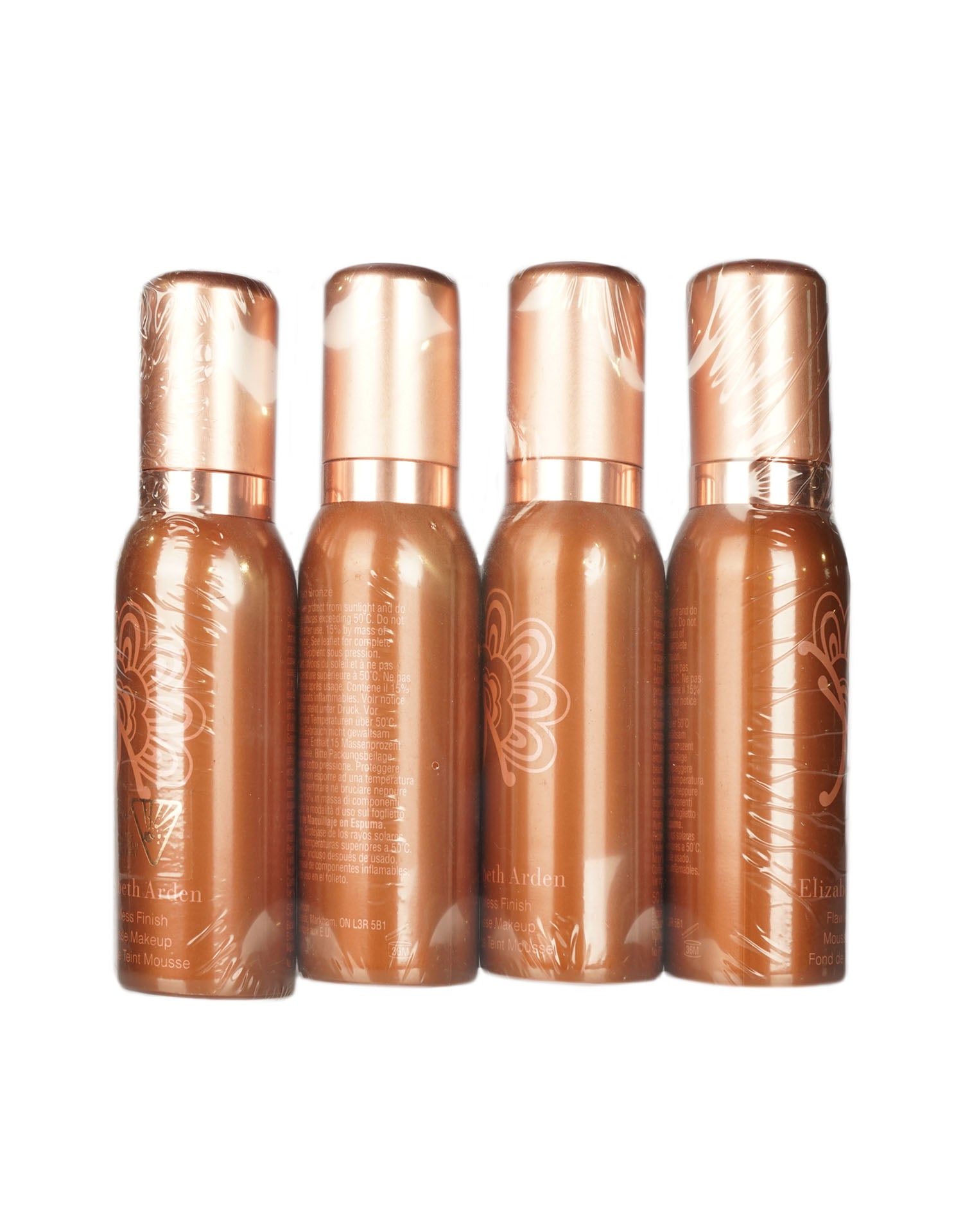 Elizabeth Arden Flawless Finish Mousse Makeup Sunkissed Bronze 1.4 OZ Set of 4