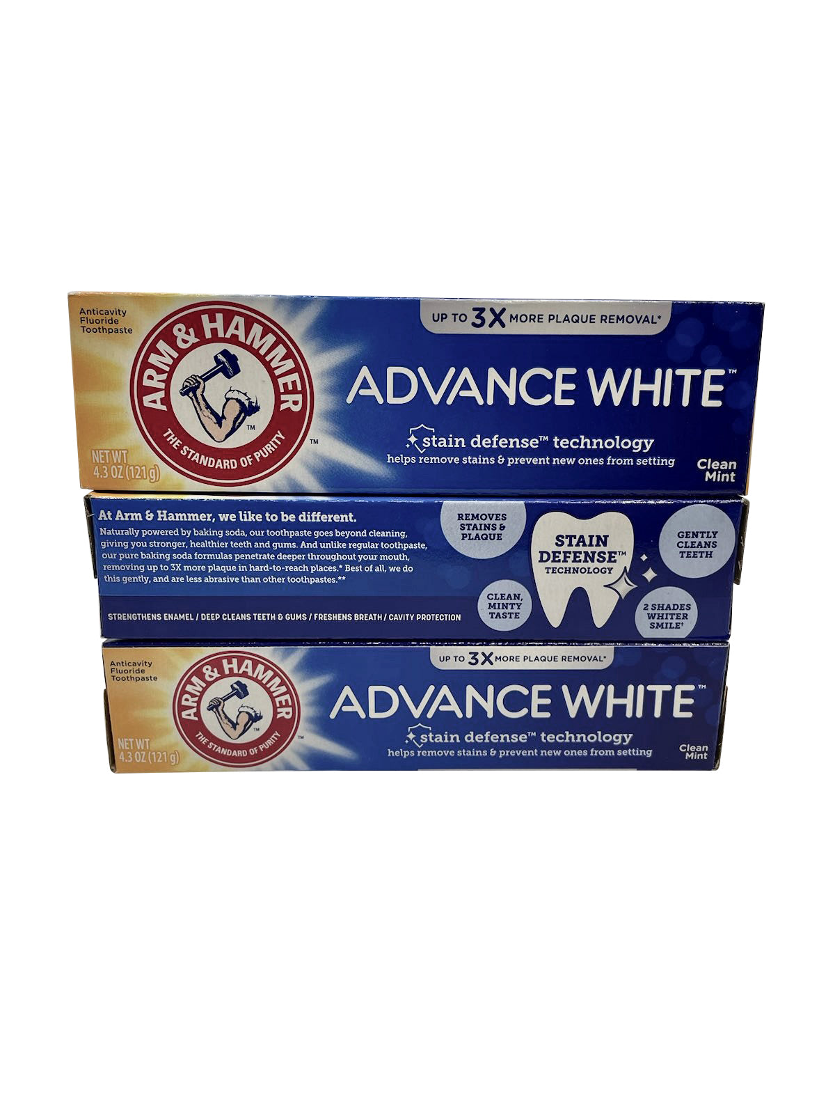 Arm & Hammer Advanced White Toothpaste Clean Mint 4.3 OZ Pack of 3