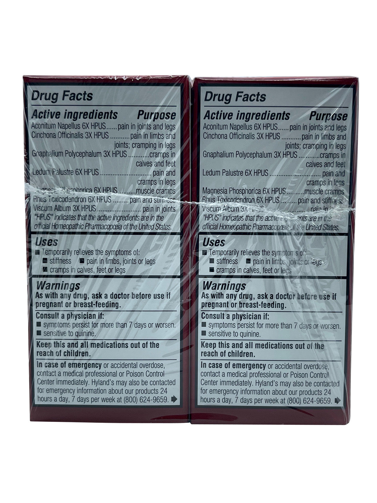 Hylands Leg Cramps Relax Calf, Foot Cramps 100 Quick Dissolving Tabs Set of 6
