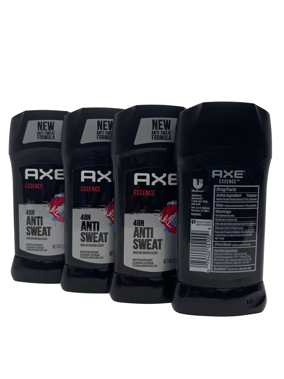 Axe Antiperspirant Stick, Essence 2.7 Oz Each 4 Pack