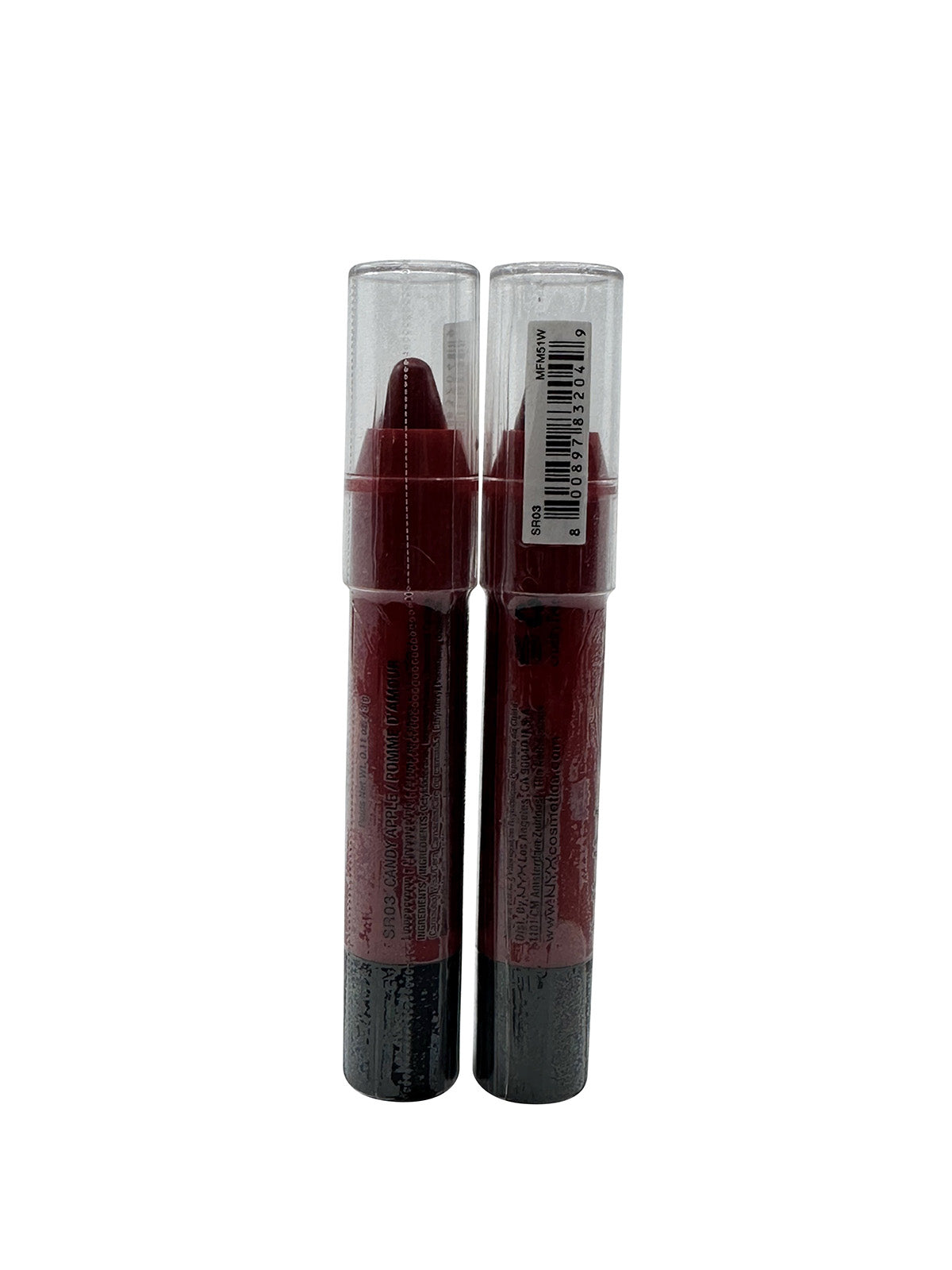 NYX Simply Red Lip Cream SR03 Candy Apple 0.27 OZ Set of 2