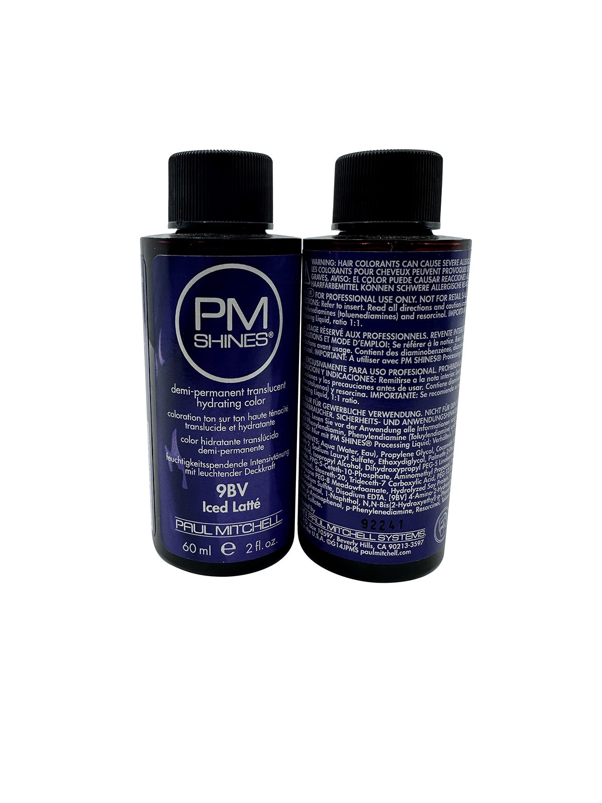 Paul Mitchell PM Shines Demi Permanent Color 9BV Violet Beige 2 OZ Set of 2