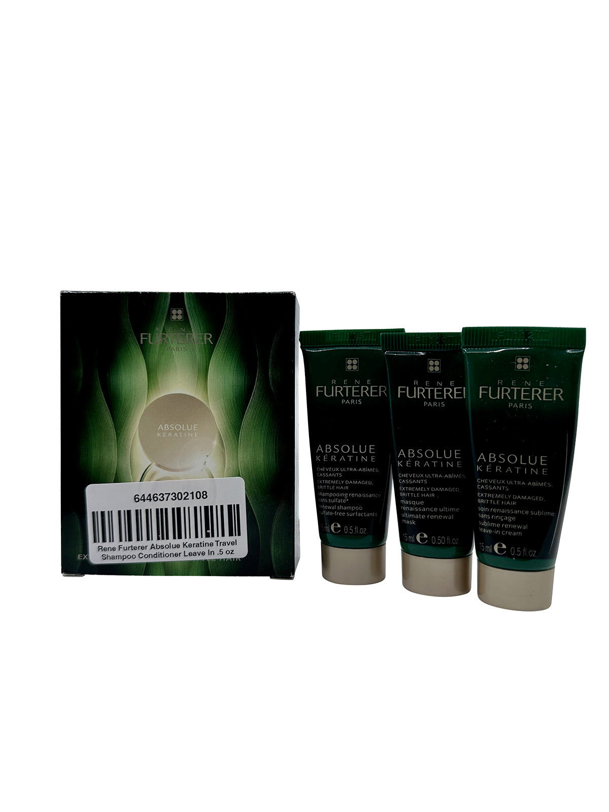 Rene Furterer Absolue Keratine Ultimate Renewal Mask Damaged Hair 0.5 OZ 3 pack