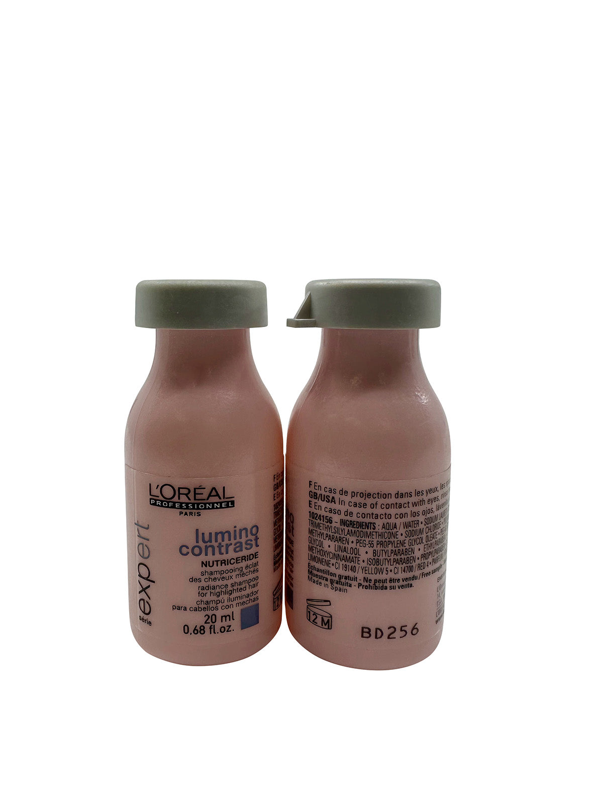 L'Oreal Lumino Contrast Nutriceride Radiance Shampoo 0.68 OZ Set of 2