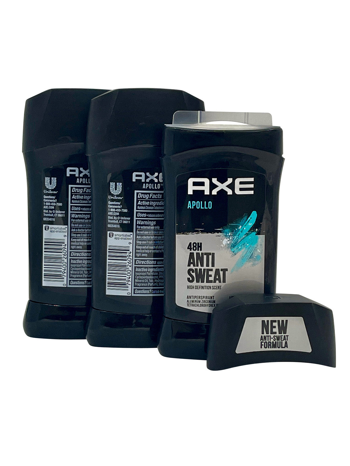 AXE Apollo 48 Hour Dry Antiperspirant & Deodorant 2.7 OZ Set of 3