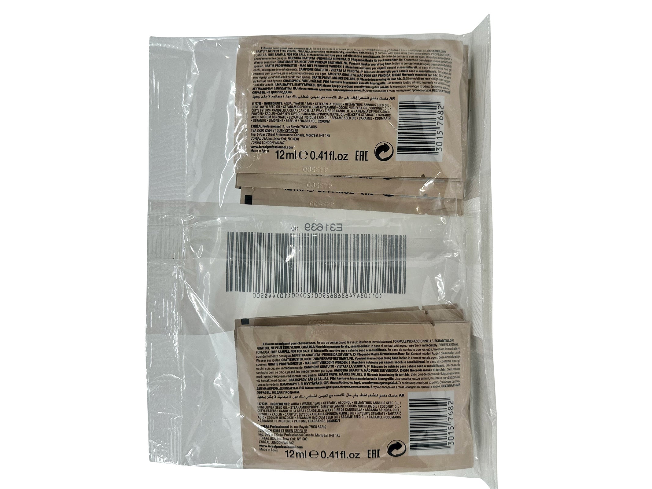L'Oreal Source Huile Sesame Nourishing Balm Travel Sachets 12 x .41 OZ