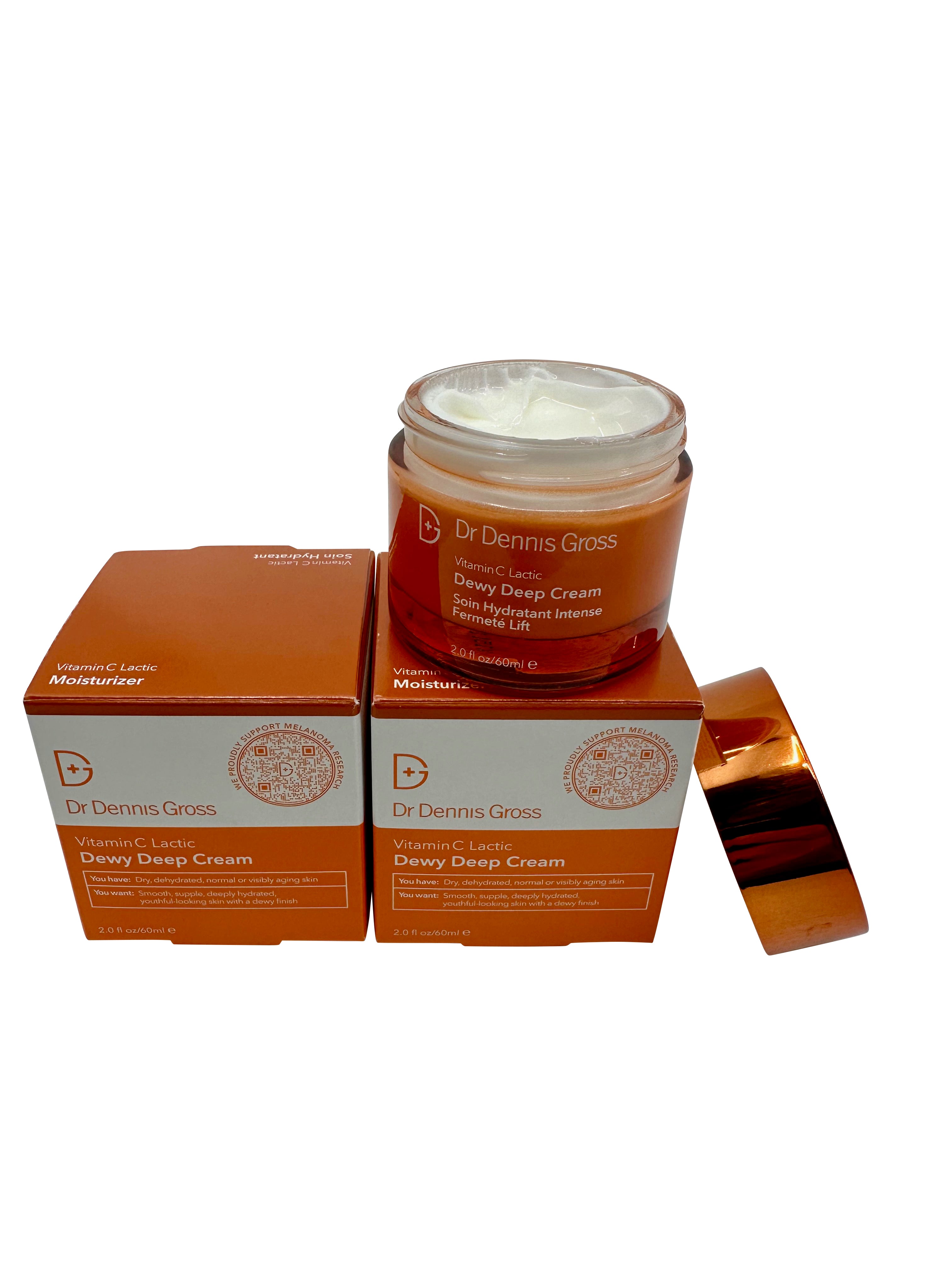 Dr Dennis Gross Vitamin C Lactic Dewy Deep Cream 2 OZ Set of 2