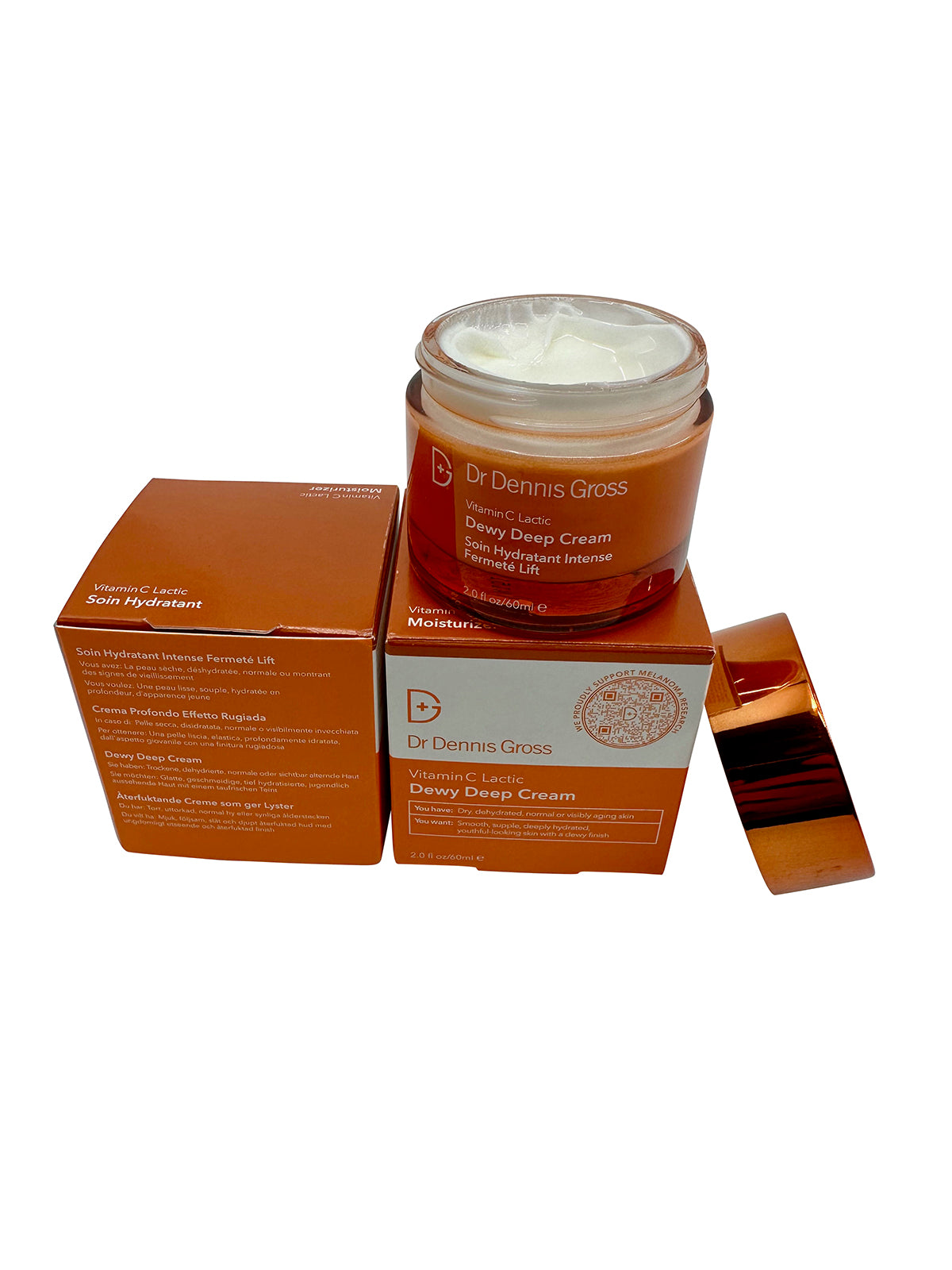 Dr Dennis Gross Vitamin C Lactic Dewy Deep Cream 2 OZ Set of 2