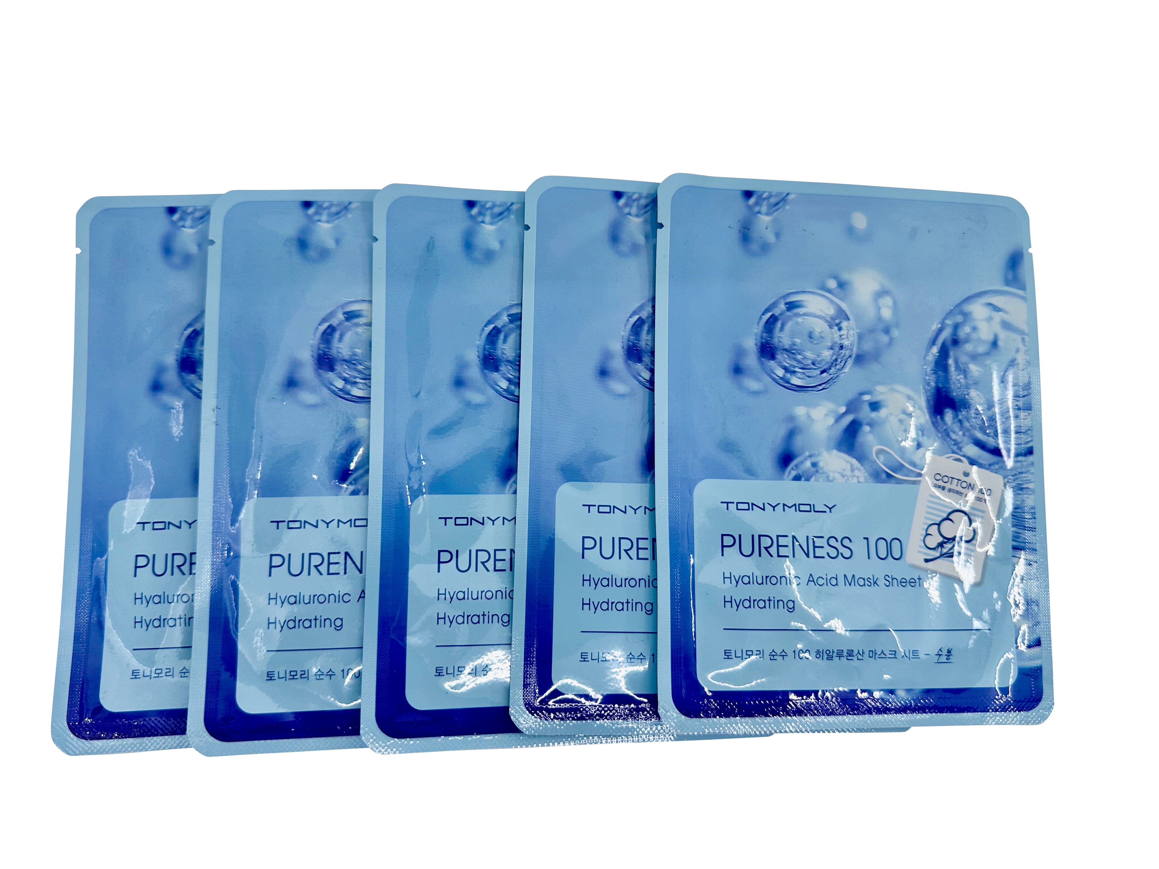 TonyMoly Pureness 100 Hyaluronic Acid Hydrating Mask Sheet Set of 5