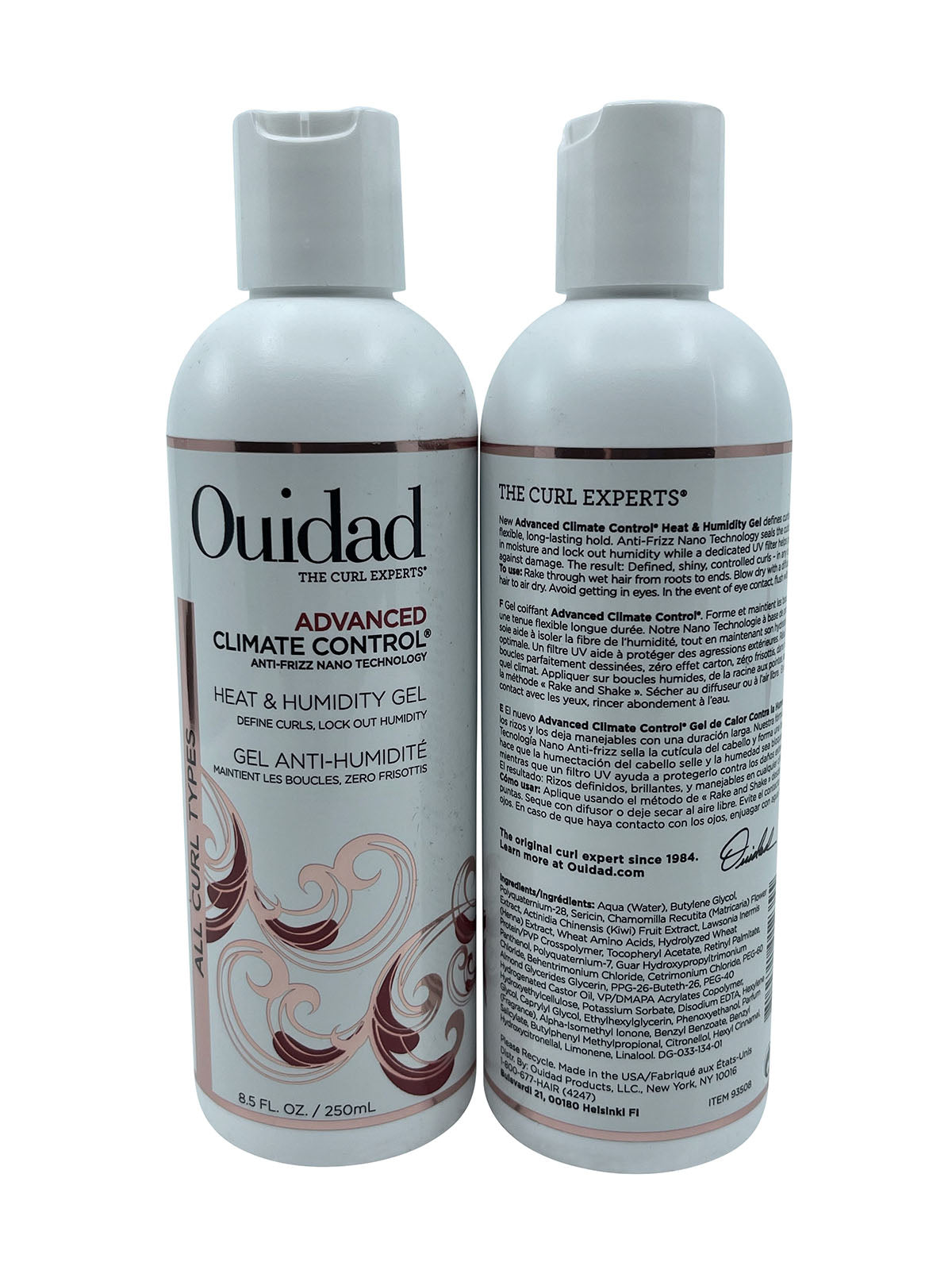 Ouidad Advanced Climate Control Heat & Humidity Gel 8.5 OZ Pack of 2