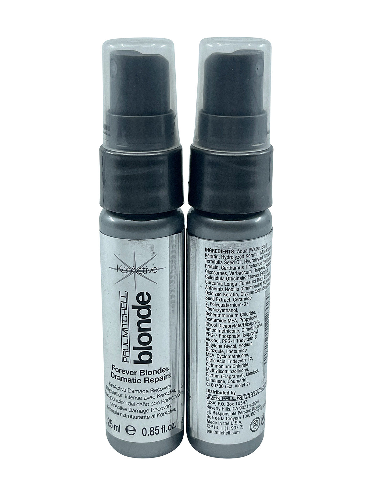 Paul Mitchell Forever Blonde Repair Spray Weak & Damaged Hair 0.85 OZ Set of 2