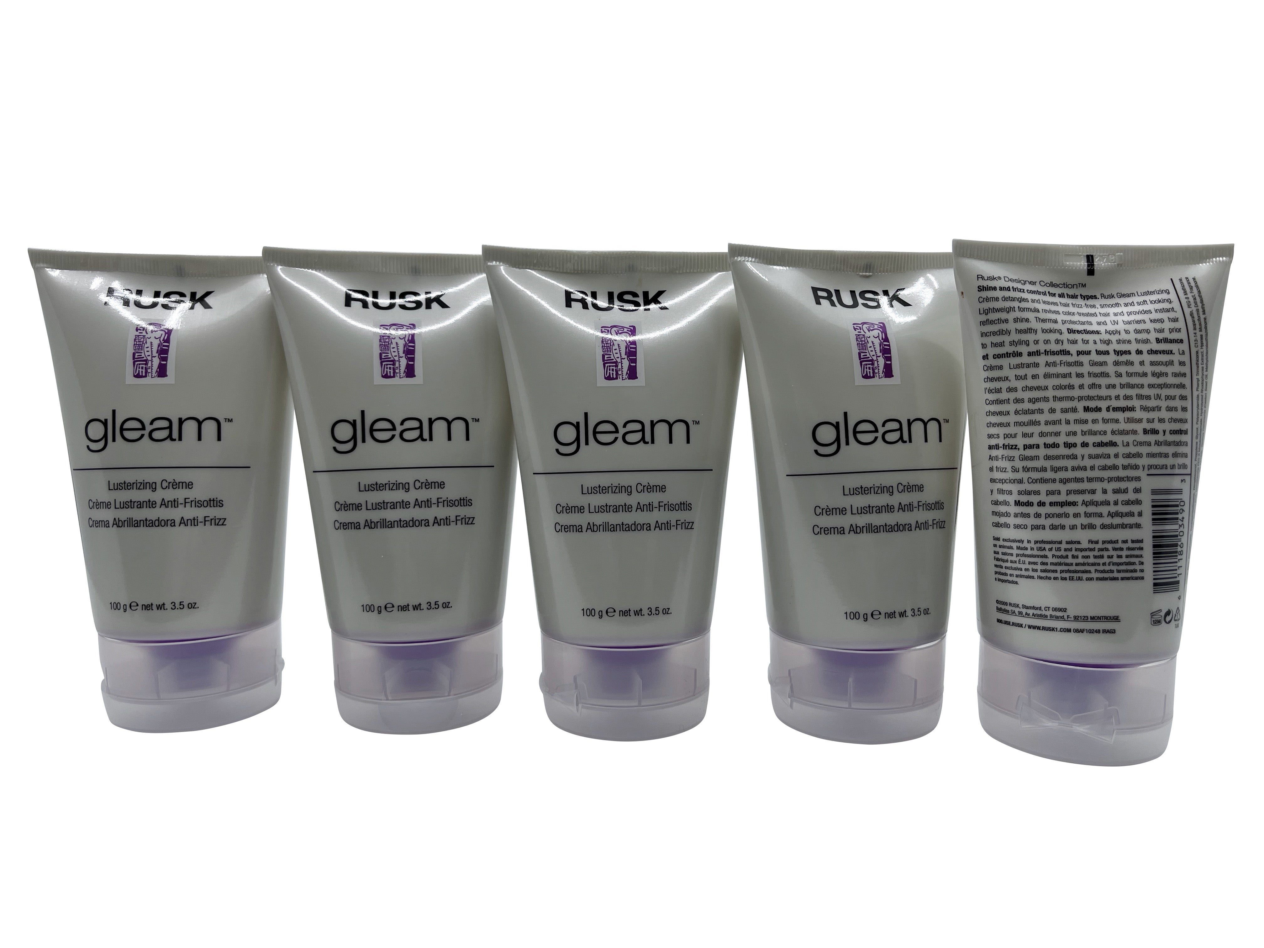 Rusk Gleam Lusterizing Creme 3.5 OZ Set of 5
