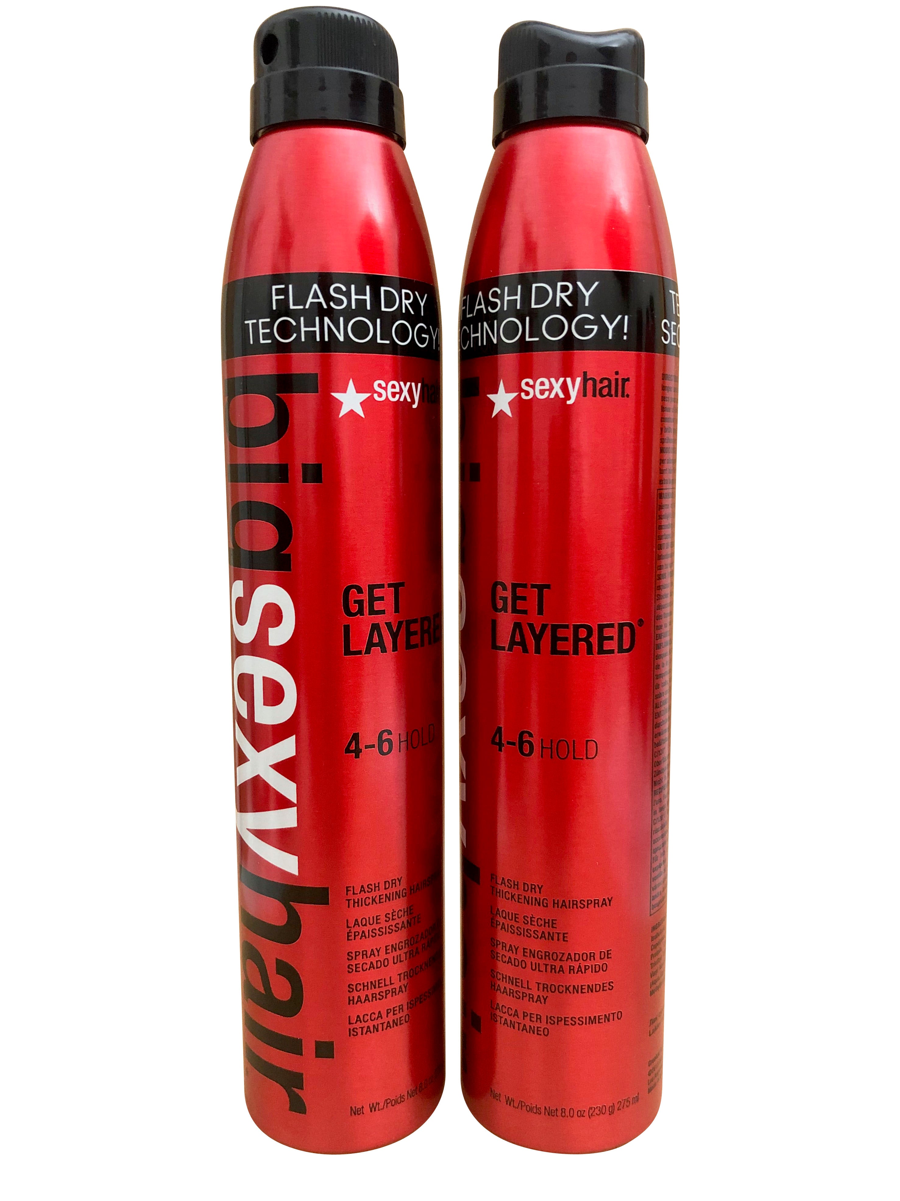 Sexy Hair Get Layered 4-6 Hold Spray 8 OZ Set of Two