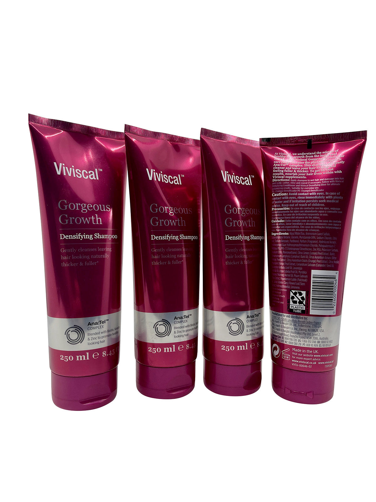 Viviscal Gorgeous Growth Densifying Shampoo 8.45 Ounces each 4 Pack
