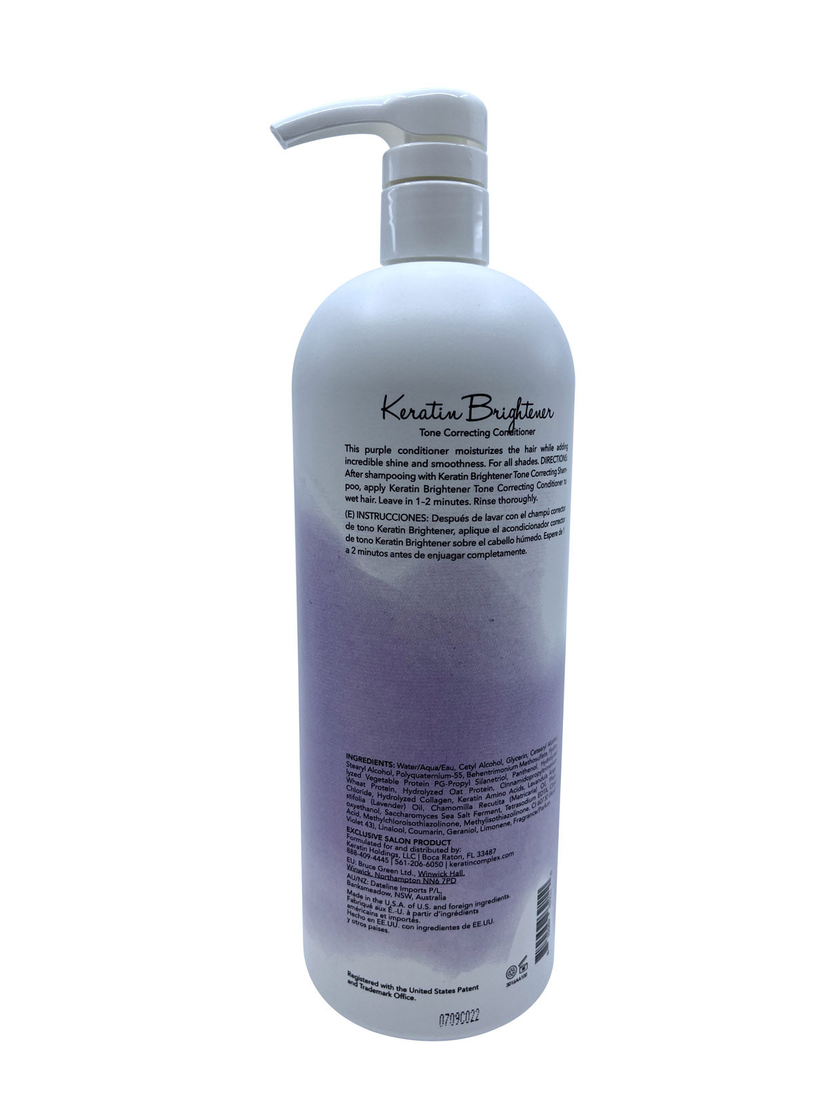 Keratin Perfect Keratin Brightener Tone Correcting Conditioner 32 OZ