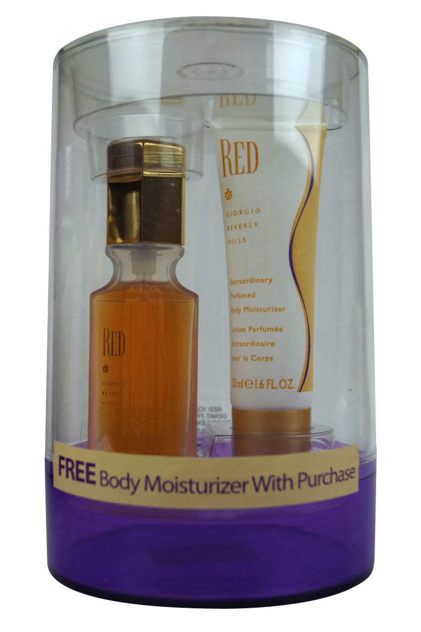 Giorgio Beverly Hills 2 pc Set RED 1 oz EDT & 1.6 oz Body Lotion