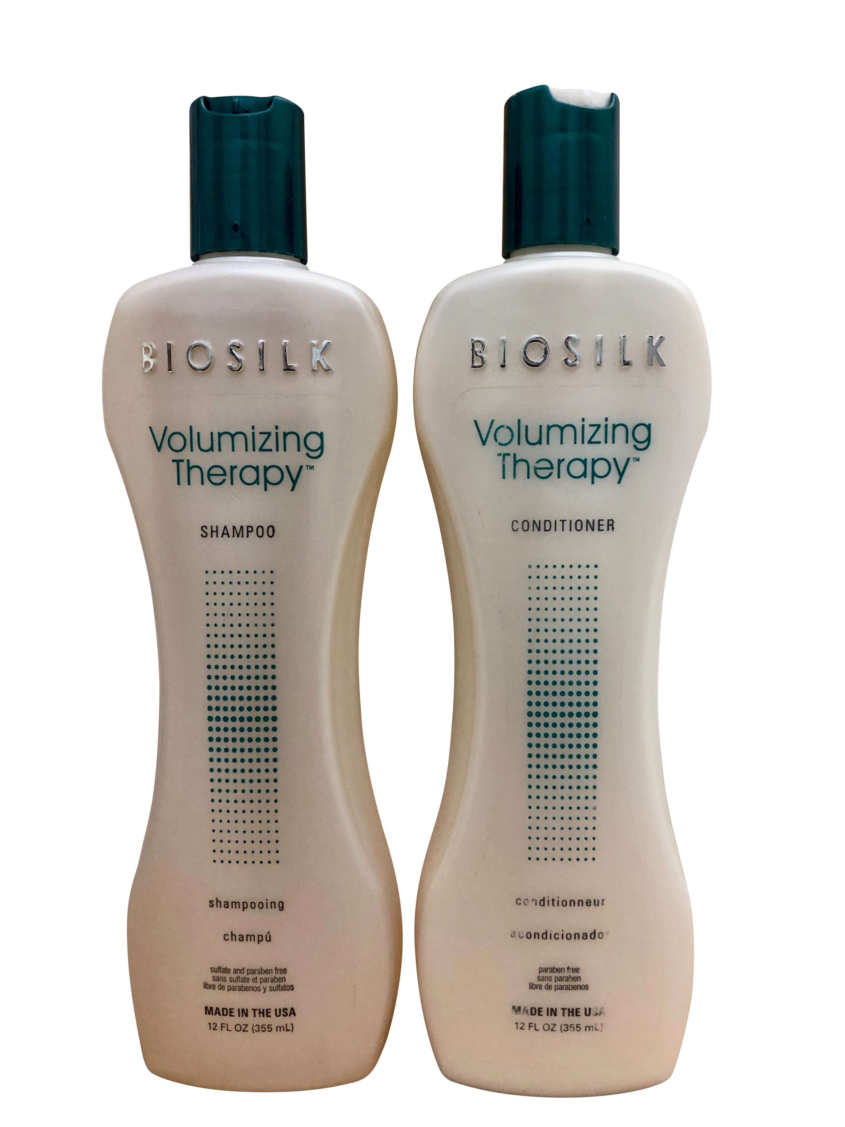 Biosilk Volumizing Therapy Shampoo and Conditioner Normal & Fine Hair Set 12 OZ Each