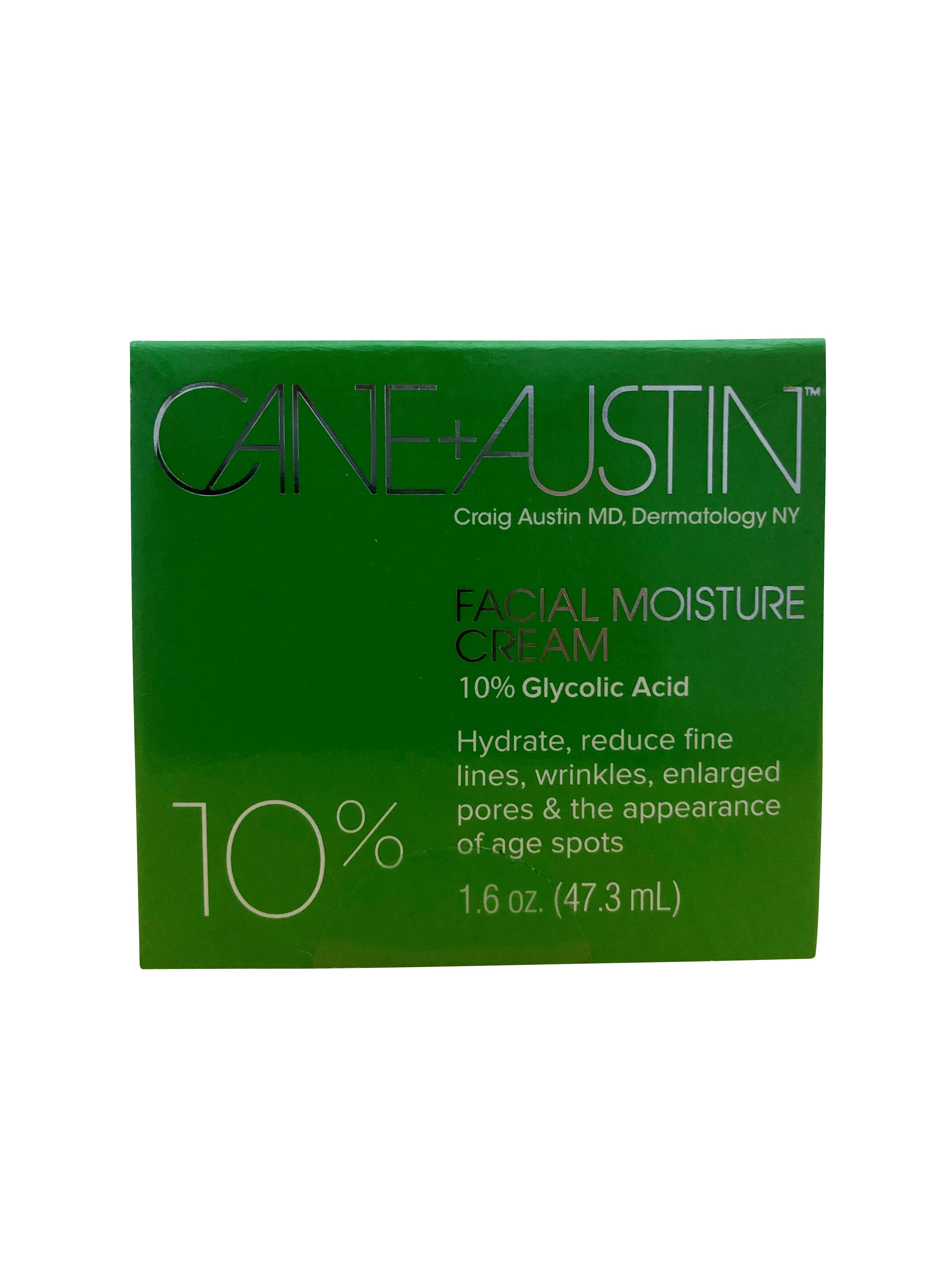 Cane + Austin Facial Moisture Cream 10% Glycolic Acid 1.6 OZ
