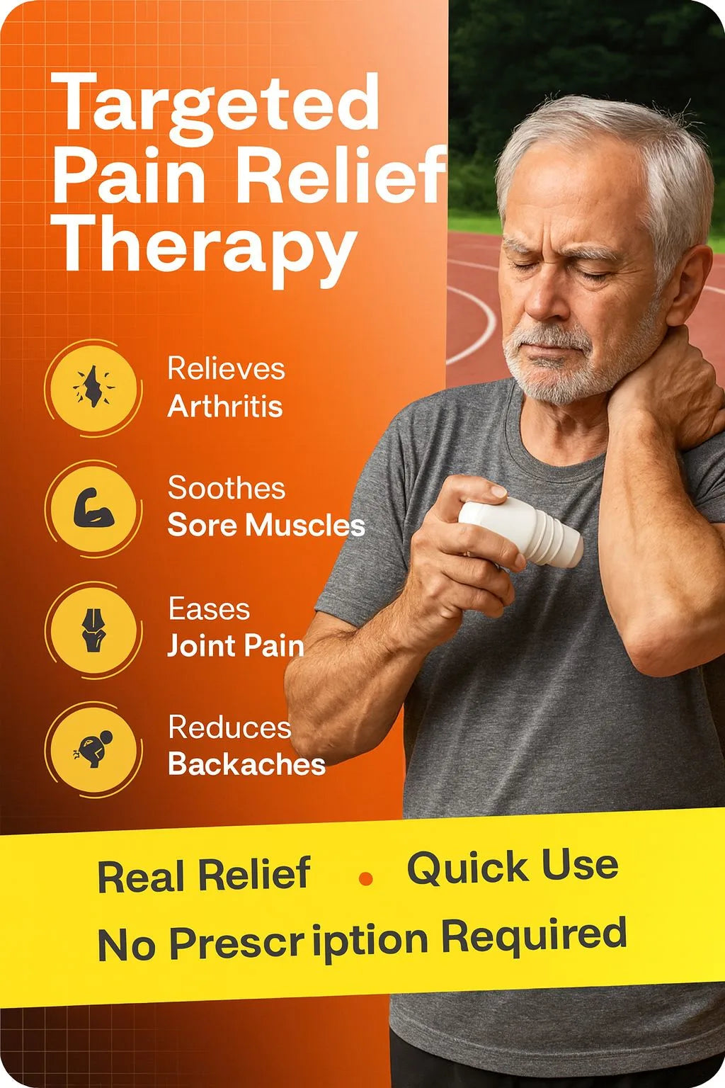 Rugged Fit Max Strength Menthol 2% + Methyl Salicylate 10% with Arnica, Calendula & Horse Chestnut.Non Greasy, Fast-Absorbing Muscle & Joint Therapy
Arthritis, backaches, strains, sprains, bruises, sore muscles, and sports-related injuries, etc.